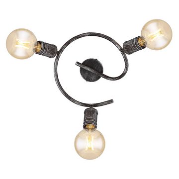 etc-shop Deckenspot, Leuchtmittel nicht inklusive, Deckenlampe Deckenleuchte Spotlampe antik verstellbar 3 flammig D 25cm