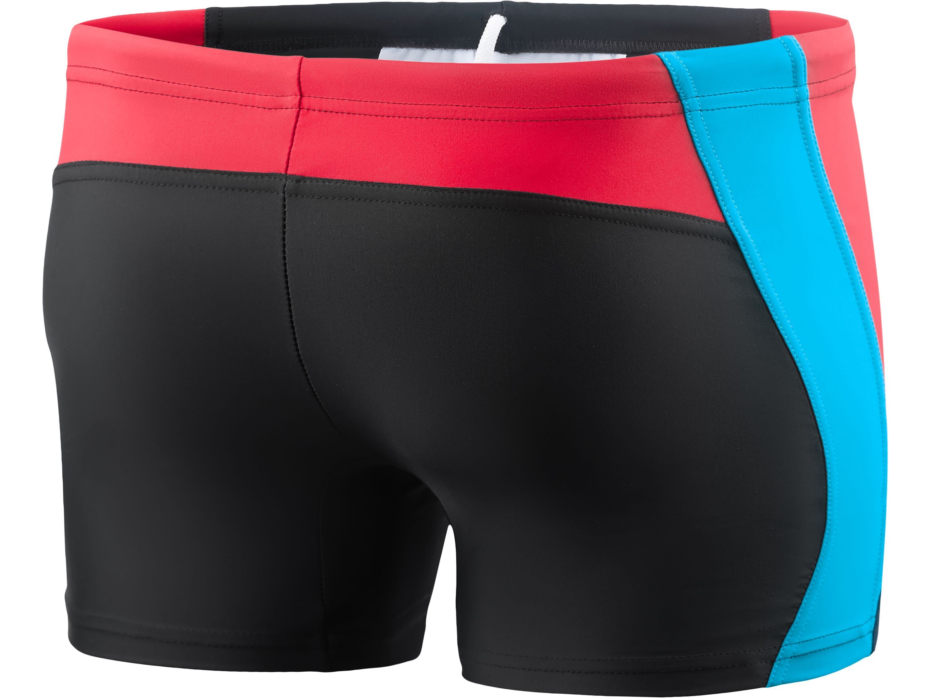 Herren Senso Komfortable Schwarz/Rot/Blau Badeshorts Senso Badehose Badeslip Sesto 371 Badeshorts Sesto