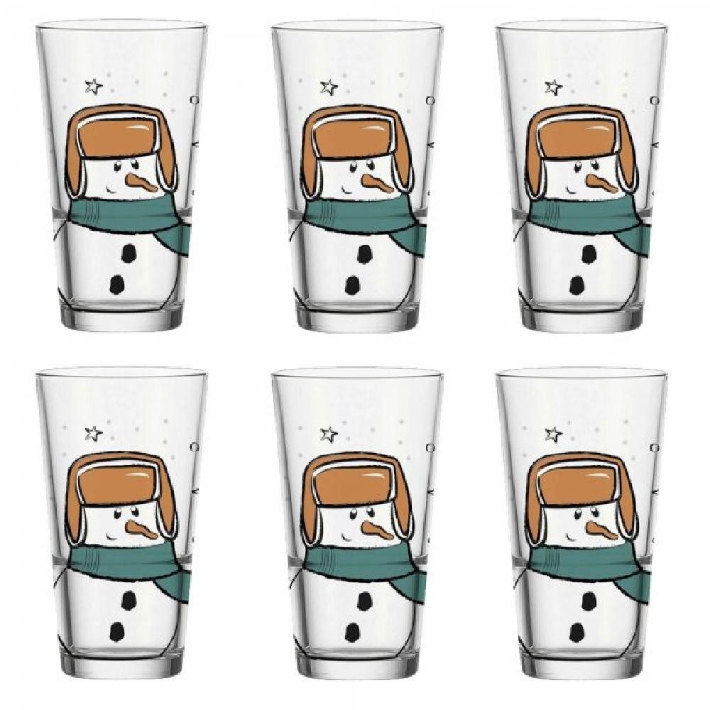 LEONARDO Geschirr Leonardo Trinkglas Becher Schneemann (6er-Set) günstig online kaufen