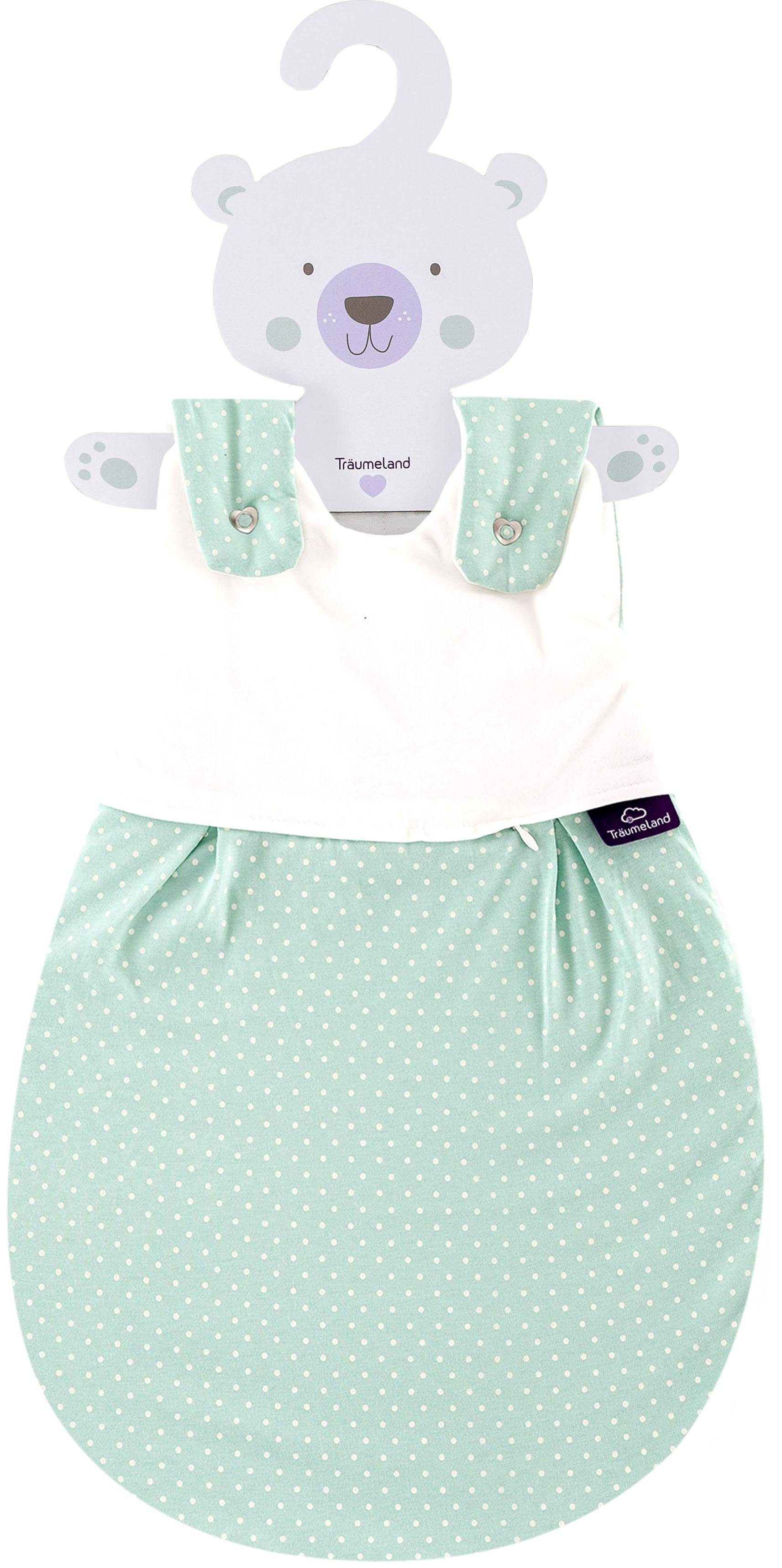 Babyschlafsack Außenschlafsack Pünktchen mint