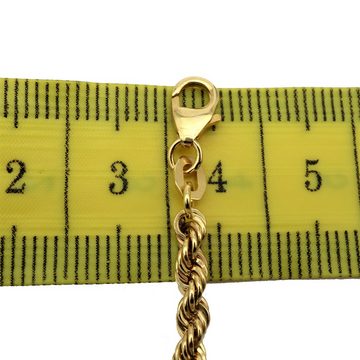 G & J Goldarmband Kordelkette 375 9Karat Gold 3,30mm 18,5cm hochwertige Armkette (inkl. Schmucketui), Made in Germany