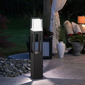 etc-shop LED Außen-Stehlampe, LED-Leuchtmittel fest verbaut, Warmweiß, Wegeleuchten LED Wegeleuchten Außen Pollerleuchte Außen, IP44