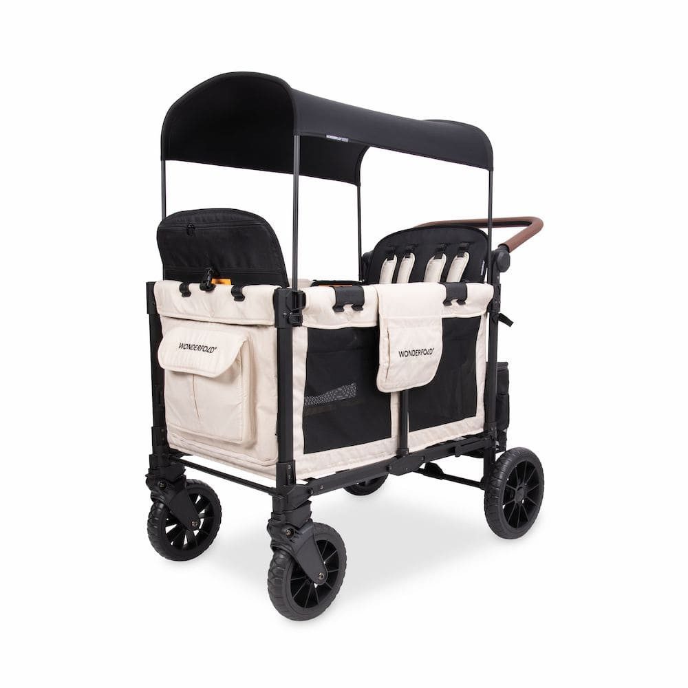 Wonderfold Bollerwagen W4 Luxe Pro Kinderwagen für 4 Kinder / Bollerwagen /2 Pakete – Bild 2 von 5