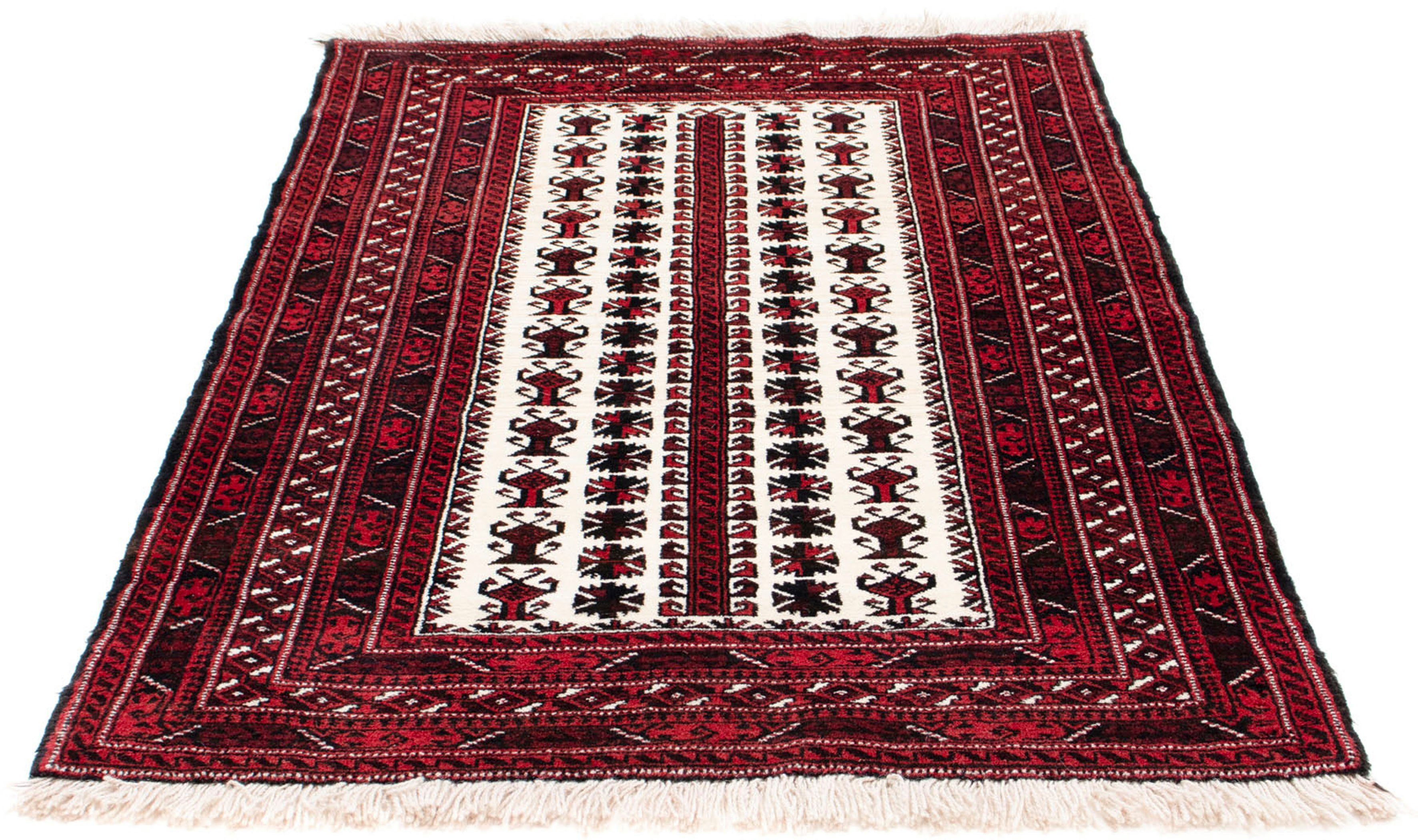 Orientteppich Belutsch - 142 x 102 cm - dunkelrot, morgenland, rechteckig, Höhe: 8 mm, Wohnzimmer, Handgeknüpft, Einzelstück mit Zertifikat