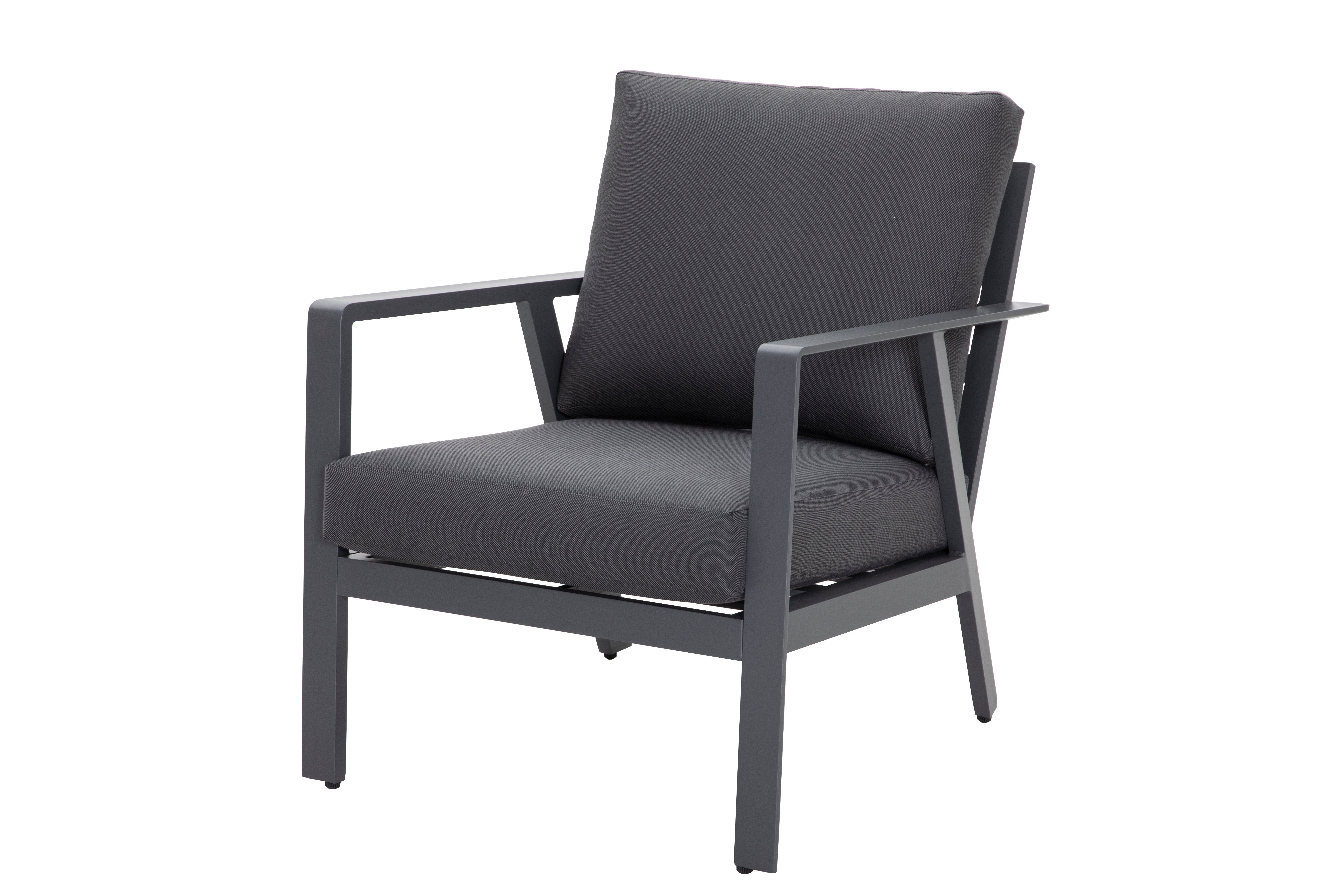 Gardissimo Gartenlounge-Set Merida Lounge / Gartenmöbelset, (Set, 5-tlg., Alu, Tisch, 2 Sessel, Loungebank, inkl. Auflagen), UV-beständig