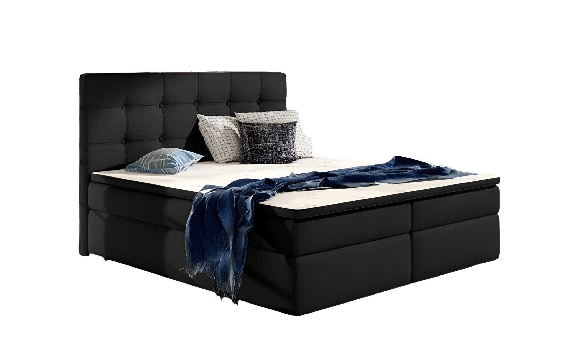 Xlmoebel Boxspringbett Hochwertiges Boxspringbett in modernem Design mit eleganter Polsterung (1-St., Boxspringbett), Hergestellt in Europa