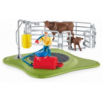 Schleich® Spielfigur Farm World Kuh Waschstation