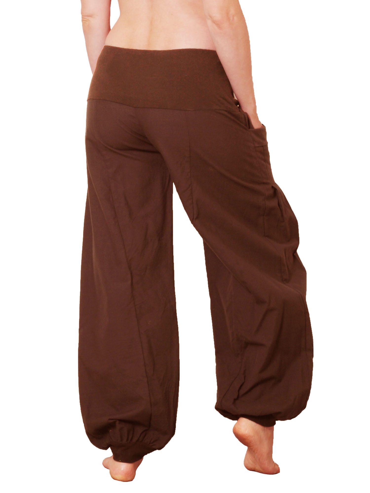Leucht-Welten Pumphose Pocket-Pumphose mit Taschen, Unisex, Modell Nr. P31 Braun Baumwolle