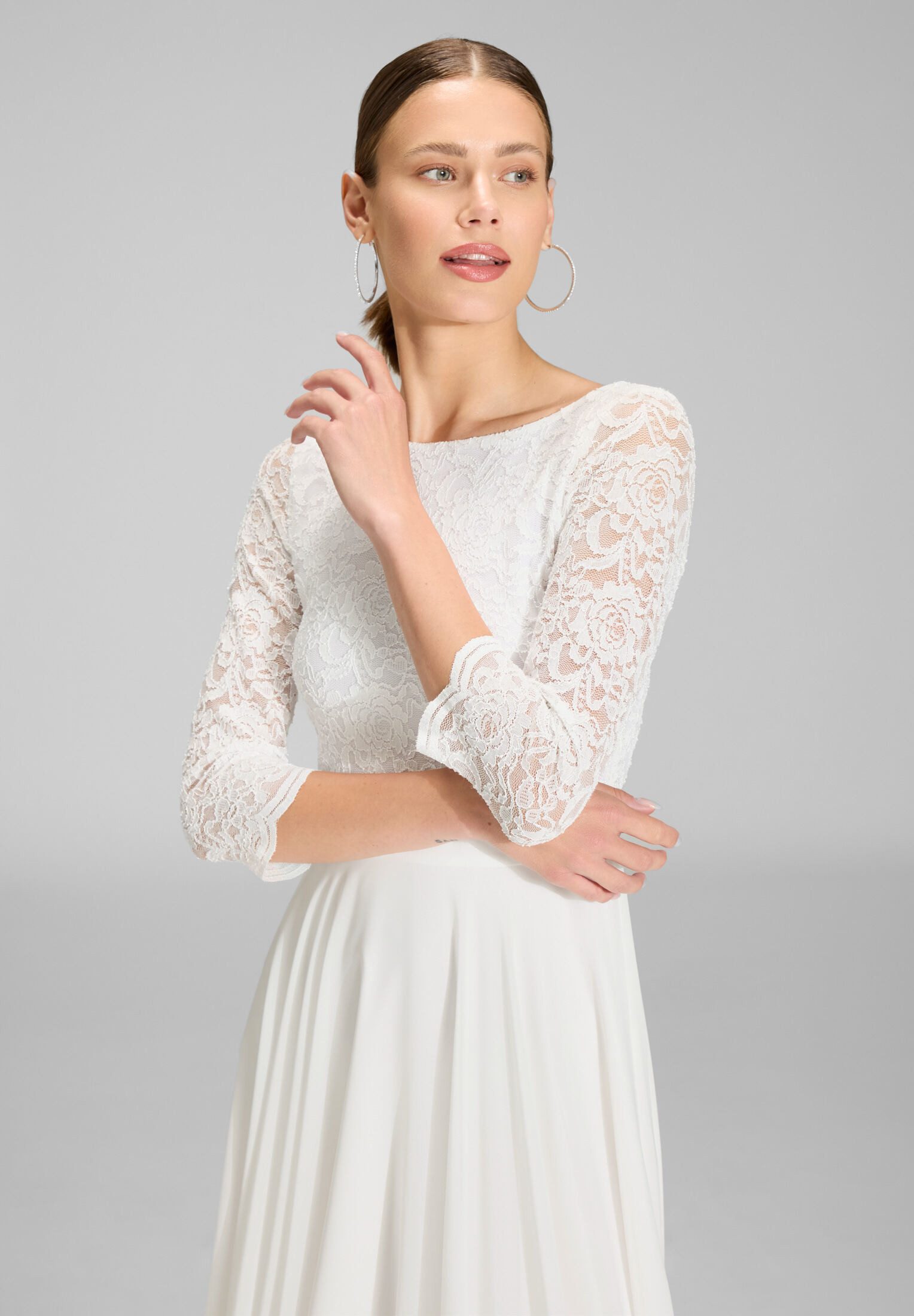 SWING Abendkleid Taillierter Schnitt mit ausgestelltem Rockteil