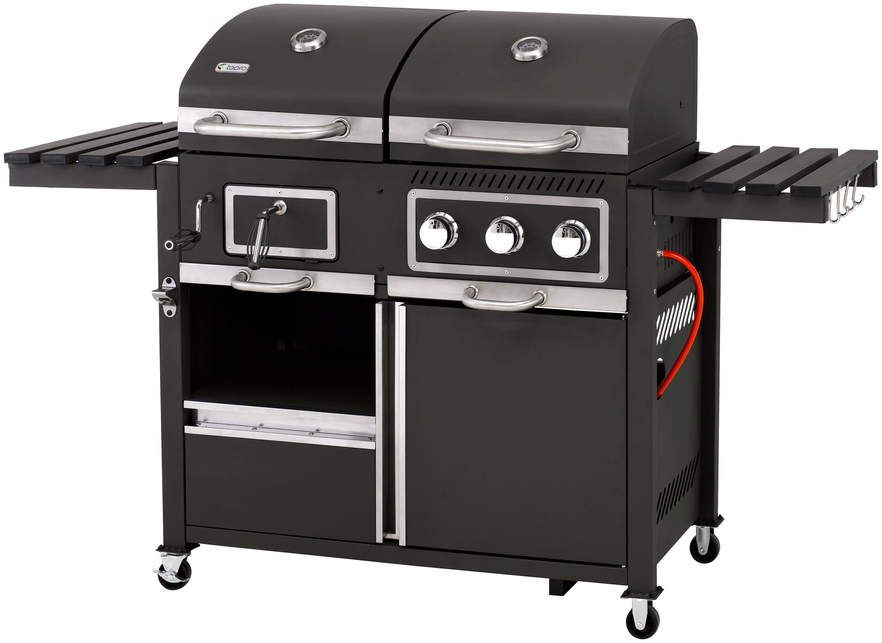 Tepro Gasgrill Kohle-Gas-Kombi Toronto, BxTxH: 173x65x116,5 cm