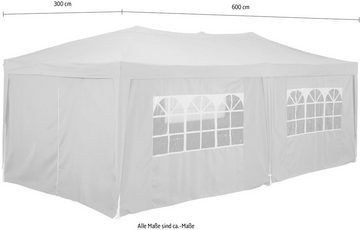 KONIFERA Faltpavillon, mit 6 Seitenteilen, (Set), BxT: 300x600 cm