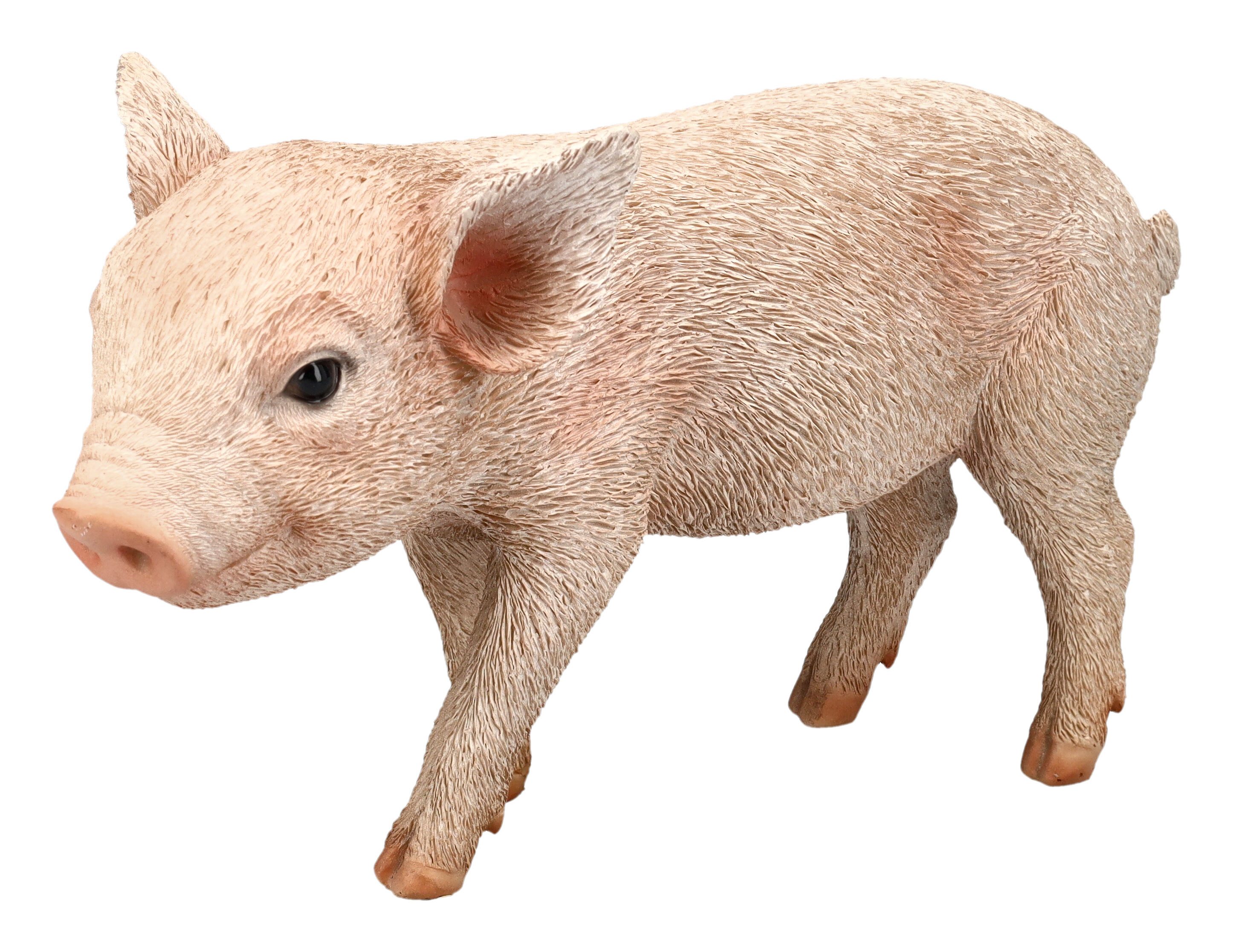 Figuren Shop GmbH Tierfigur Schweine Figur - Kleines Schweinchen - Tierdeko Tierfigur Dekoration