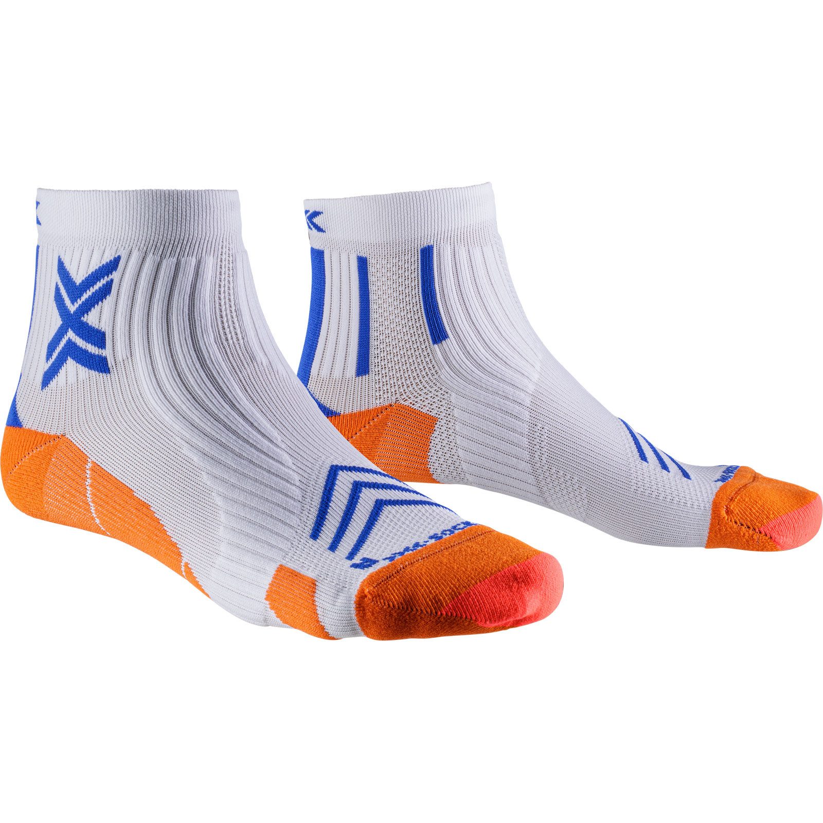X-Socks Laufsocken Run Expert Ankle white/orange/blue Optimale Druckverteilung und Halt
