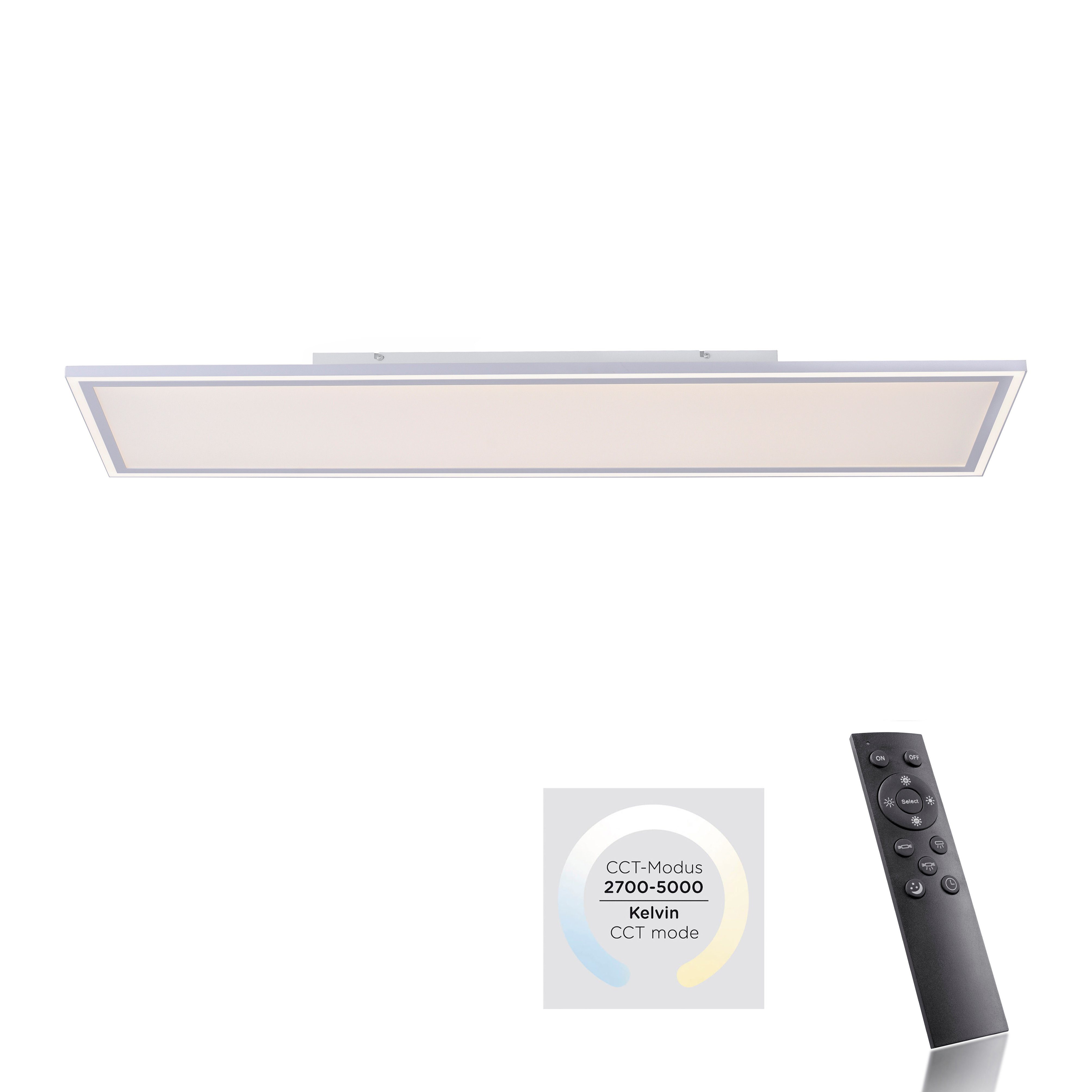 JUST LIGHT LED Deckenleuchte EDGING, CCT - über Fernbedienung, Dimmfunktion, Memory, nach Trennung vom Netz, LED fest integriert, warmweiß - kaltweiß, dimmbar über Fernbedienung