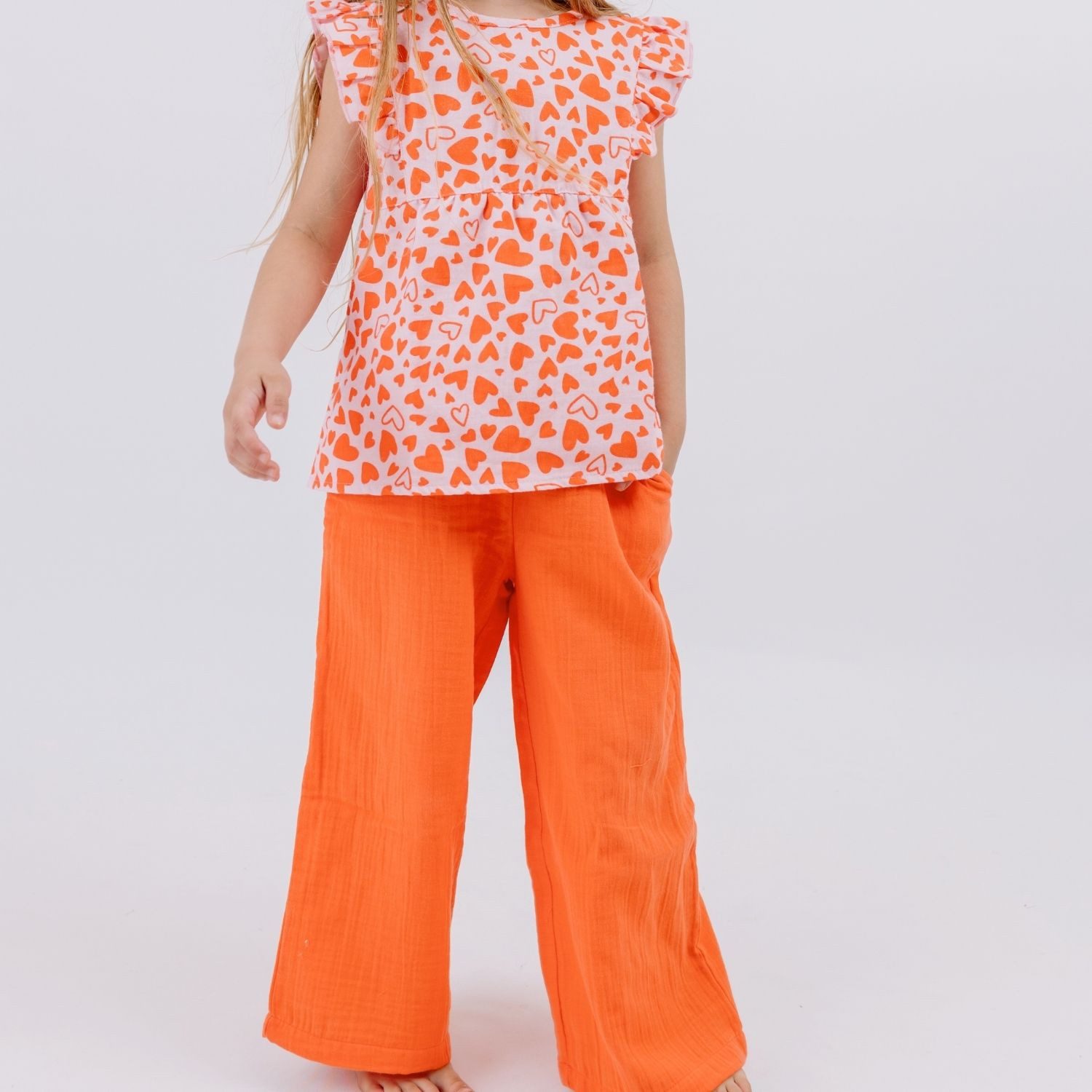 Walkiddy Stoffhose Walkiddy Kinder Bio Baumwolle GOTS Koralle nachhaltig - Bio Baumwolle,GOTS, Kinderbekleidung,nachhaltige Klamotten,Shorts