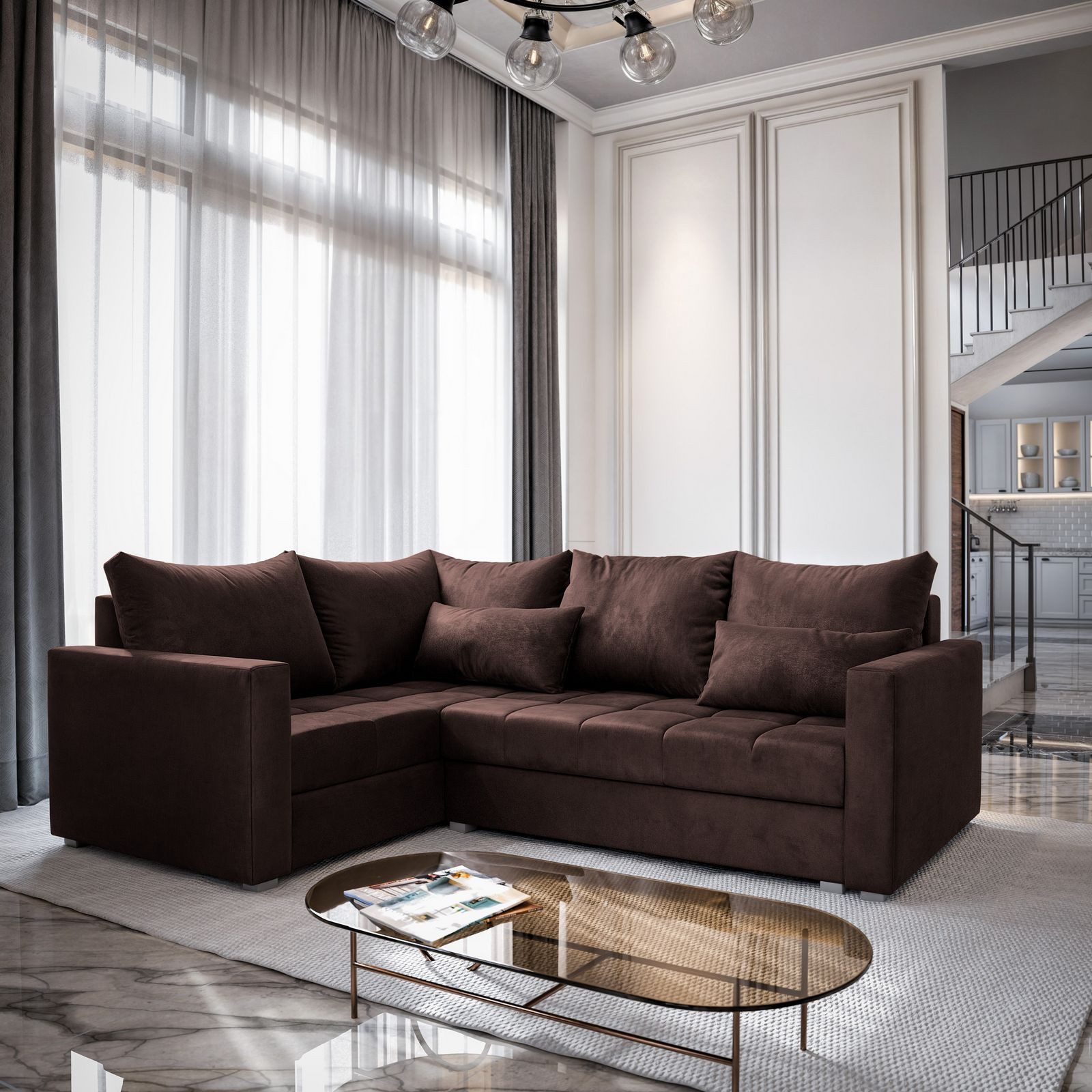 Masseno Ecksofa LIRENO mit Schlaffunktion L-Form, günstig online kaufen