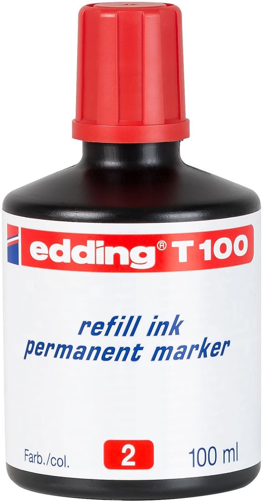 edding Füllhalter Nachfülltinte edding T 100 für edding Permanentmarker 100ml rot