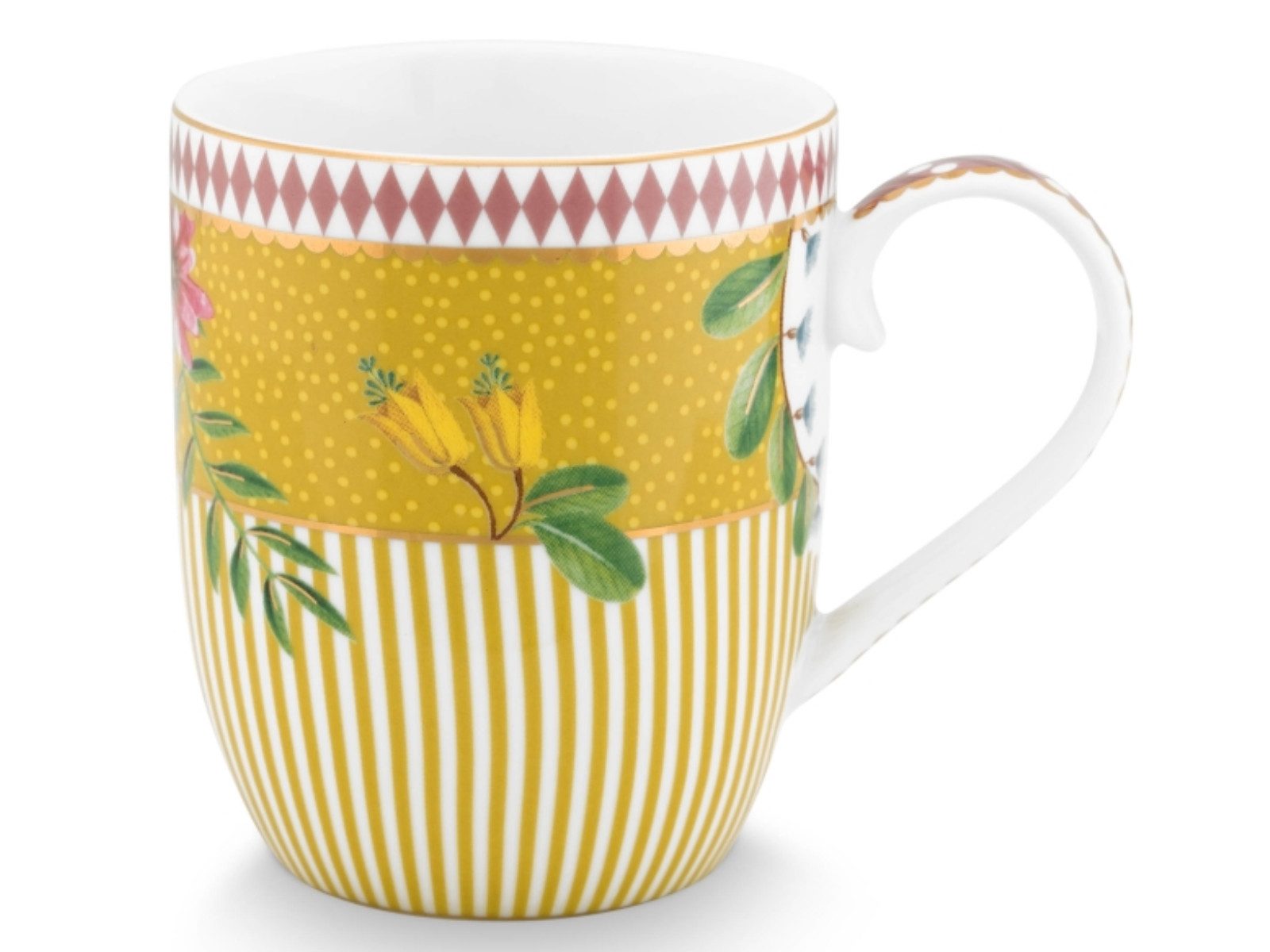 PiP Studio Becher La Majorelle Henkelbecher gelb 0,145 l, Porzellan, Mug Small La Majorelle Yellow 145ml