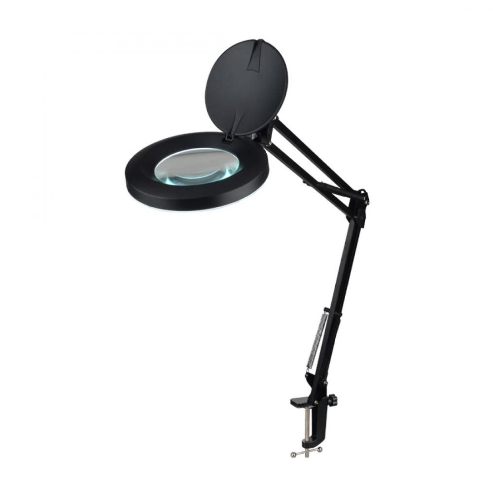Semplix LED Arbeitslicht - Lupen-LED-Tischleuchte inkl. Tischklemme (schwarz)
