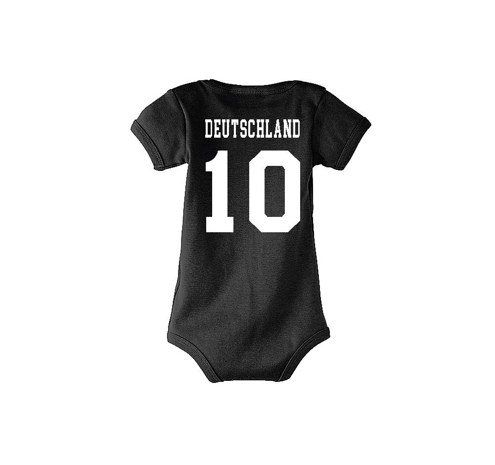 Deutschland Strampler Baby Kinder mit Kurzarmbody Motiv Designz Body trendigem Schwarz Youth