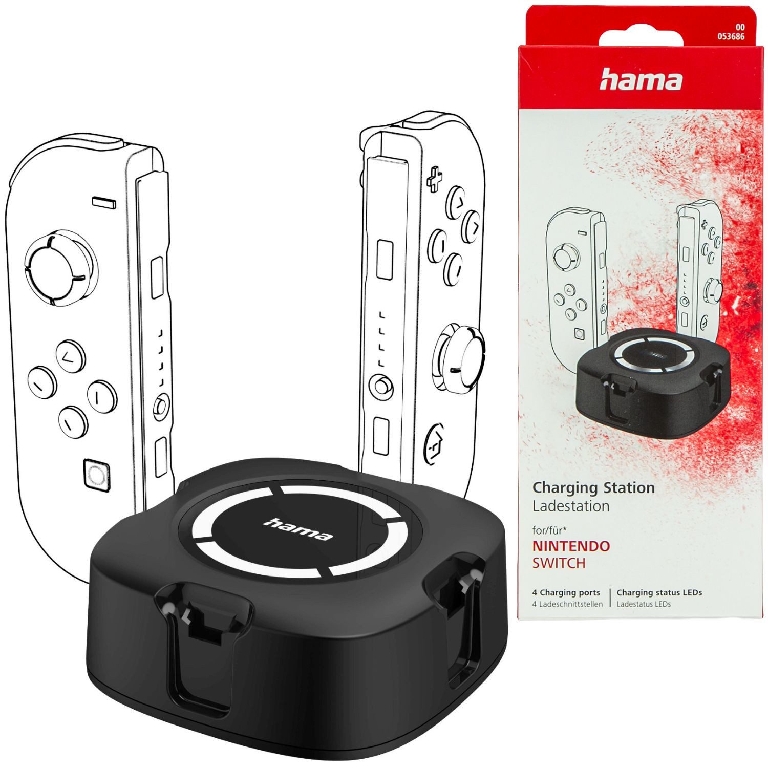 USB Ladestation Ladedock für Nintendo Switch Controller-Ladestation