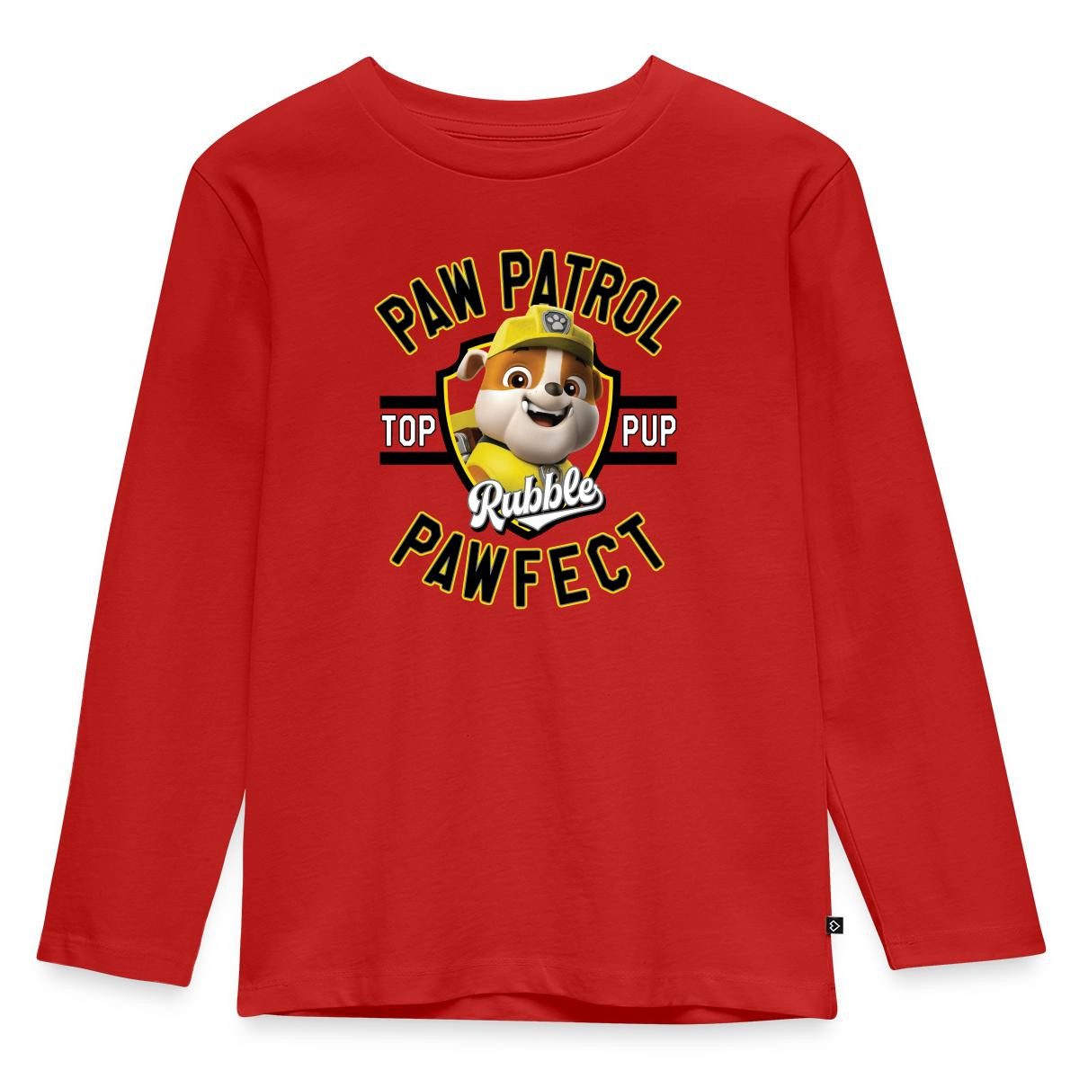 T-Shirt Paw Patrol Rubble Pawfect Kinder Premium Langarmshirt