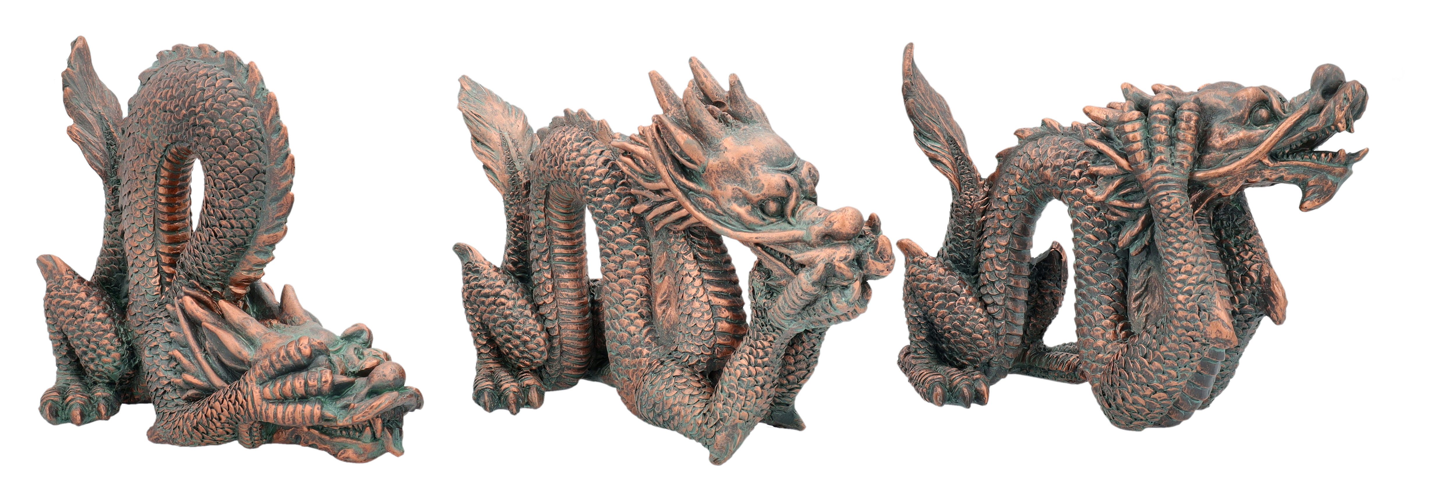 Figuren Shop GmbH Dekofigur Chinesische Drachenfiguren - Nichts Böses - Fantasy Mythologie Deko