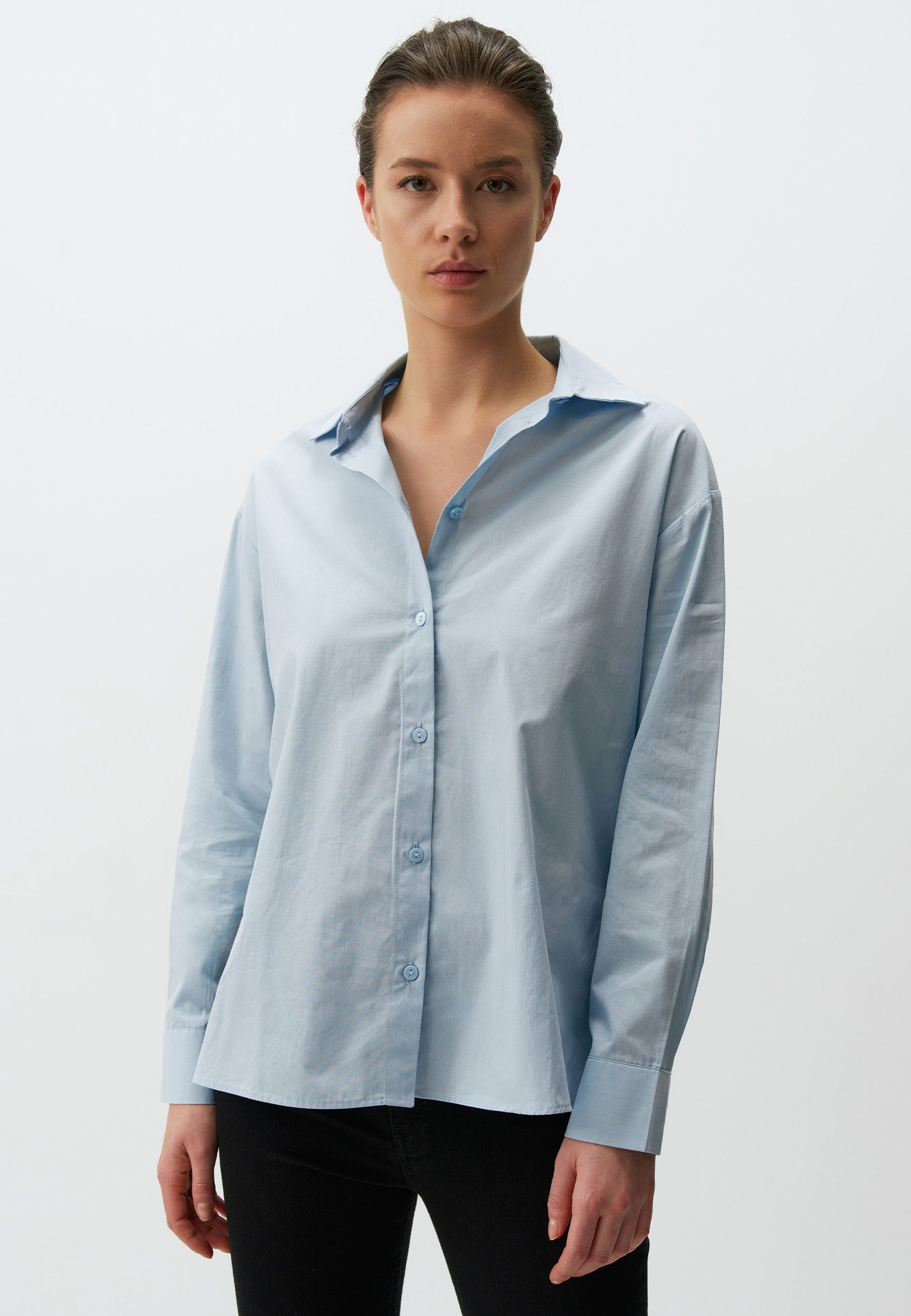Shirtbluse 100 % Baumwolle Klassisch Hemd