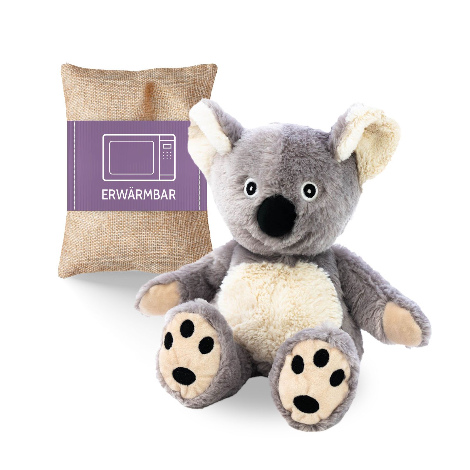 Habibi Plush Wärmekissen Habibi Plush Wärmetier Stofftier 1956 Koala Bär grau