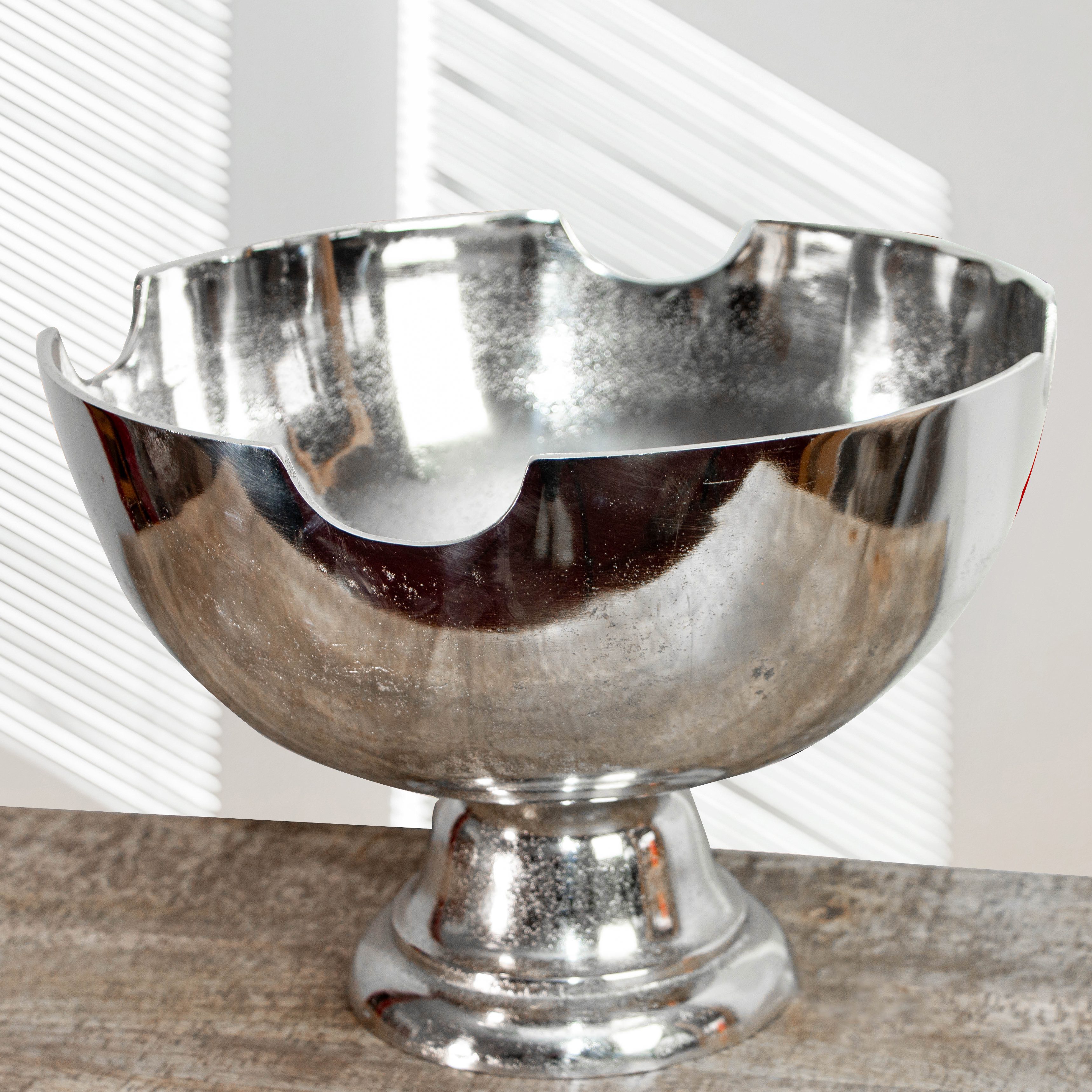 Wanddekoobjekt Flaschenkühler, Sektkühler, Eiseimer, Eisbehälter, Aluminium