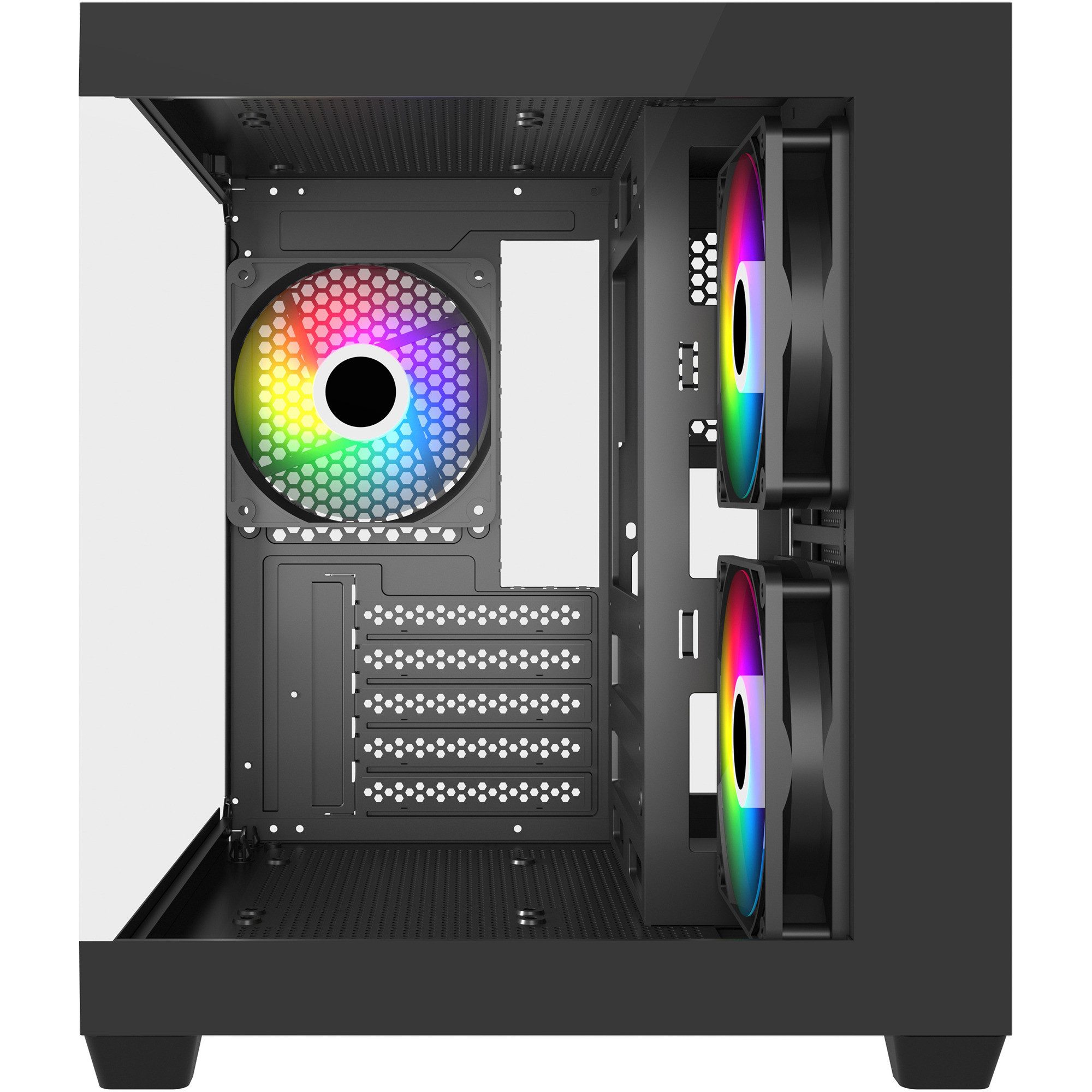 Fortron PC-Gehäuse FSP S140-BA, Tower-Gehäuse, (Tempered Glass x 2)