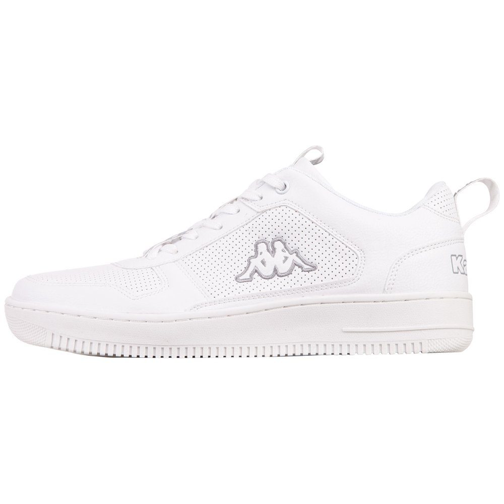Kappa Sneaker - mit Evolution Ambigramm auf Zungen- & Fersenloops white-l'grey