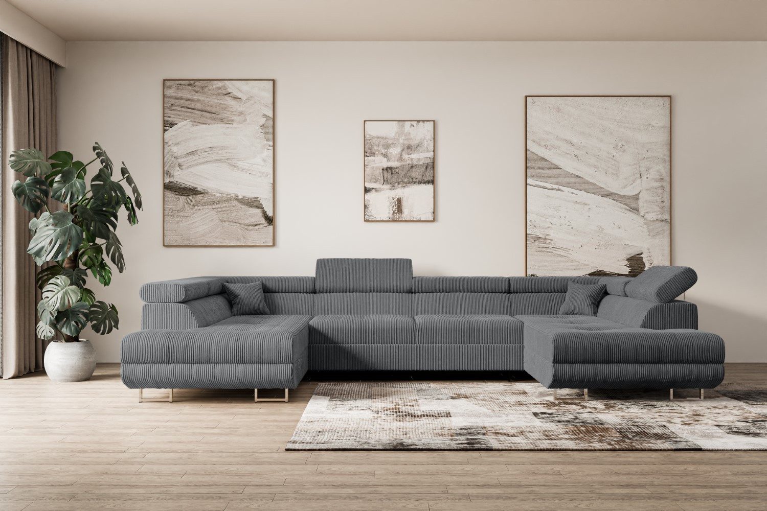 ALTDECOR Wohnlandschaft GUSA-U, Couch mit Schlaffunktion, Wohnzimmer - Ecks günstig online kaufen