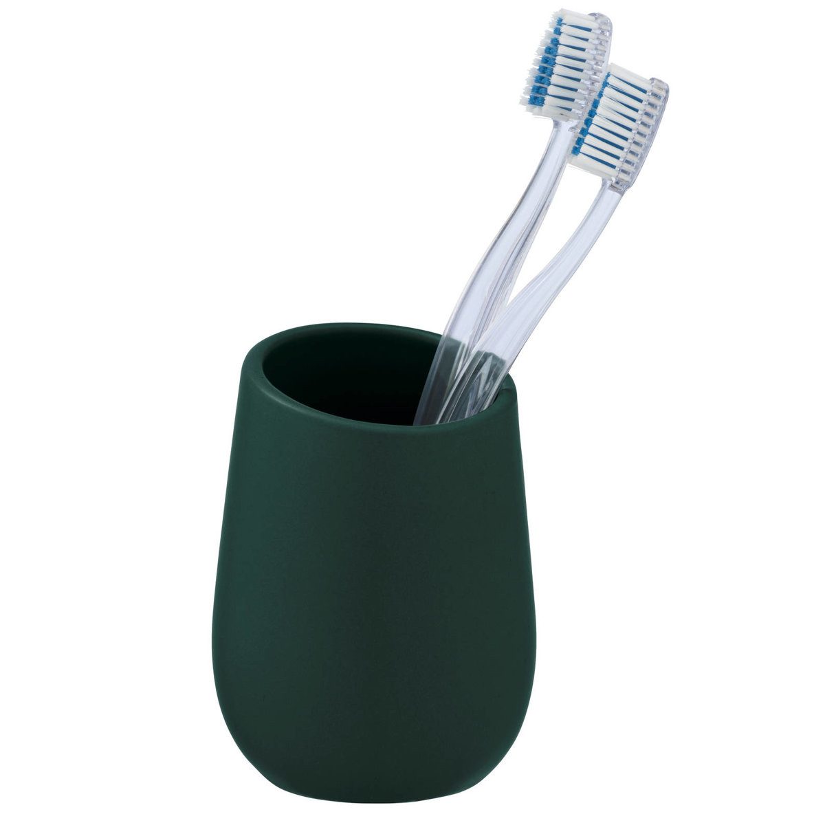 WENKO Zahnputzbecher Keramikbecher für Pinsel BADI, grey, Wenko, (1 St)