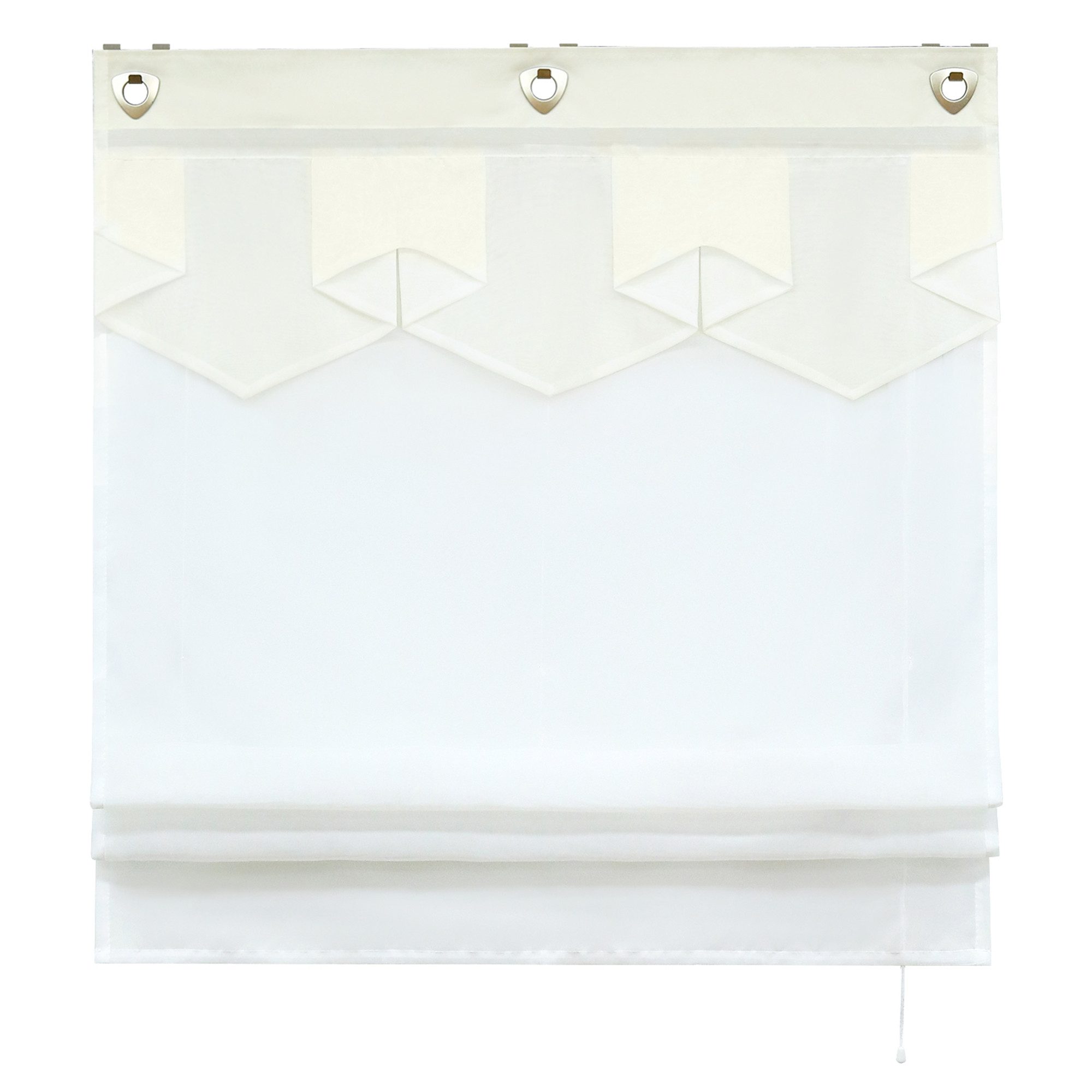 Delien Raffrollo Anita, mit Hakenaufhängung, Voile mit farbigem Abschluss günstig online kaufen