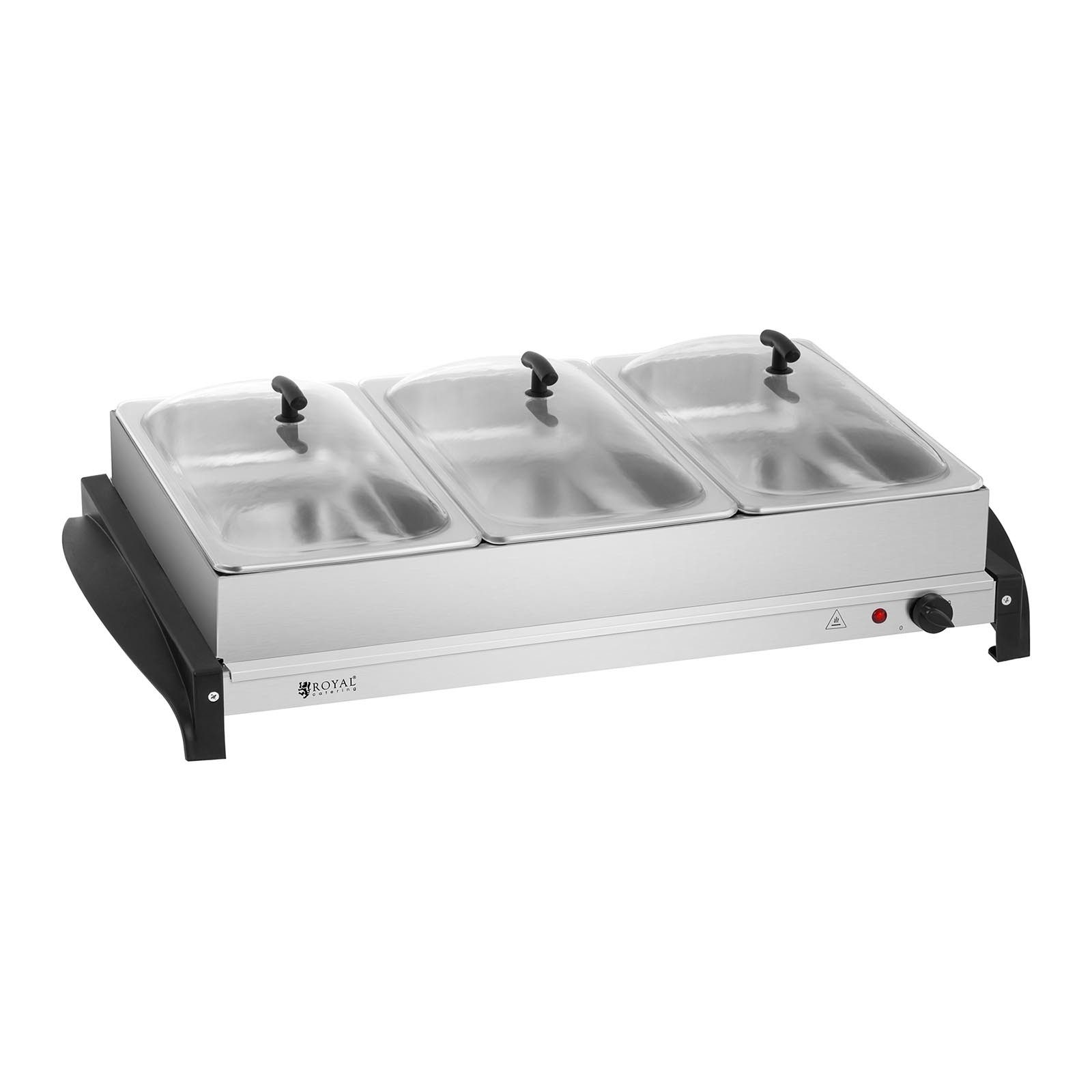 Royal Catering Warmhalteplatte Buffetwärmer 3X2L Heizplatte Wärmeplatte 400W
