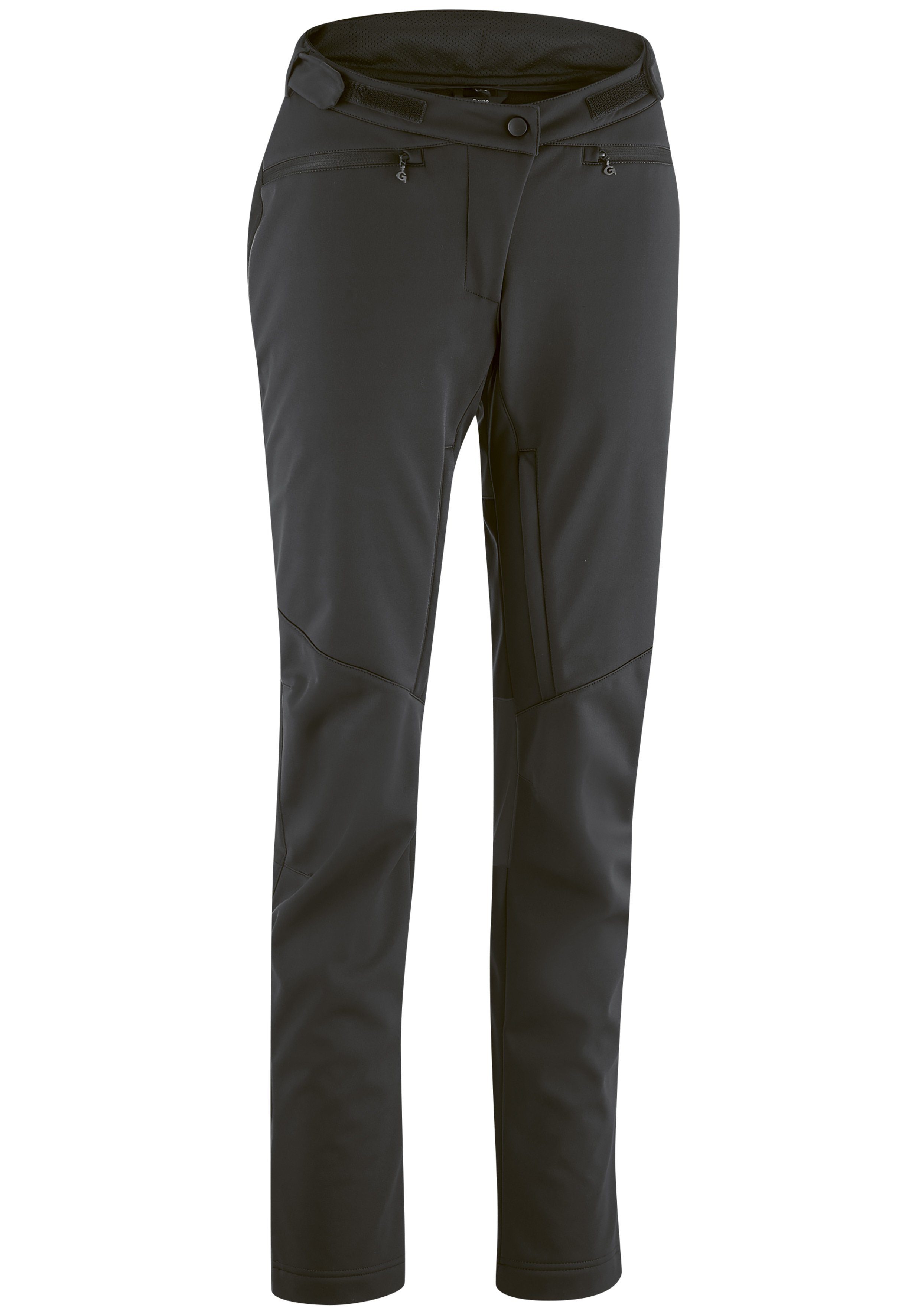 Gonso Fahrradhose SKARN W 2 lange Radhose, am mit schwarz Innenbein Damen Softshell-Hose Ventilation