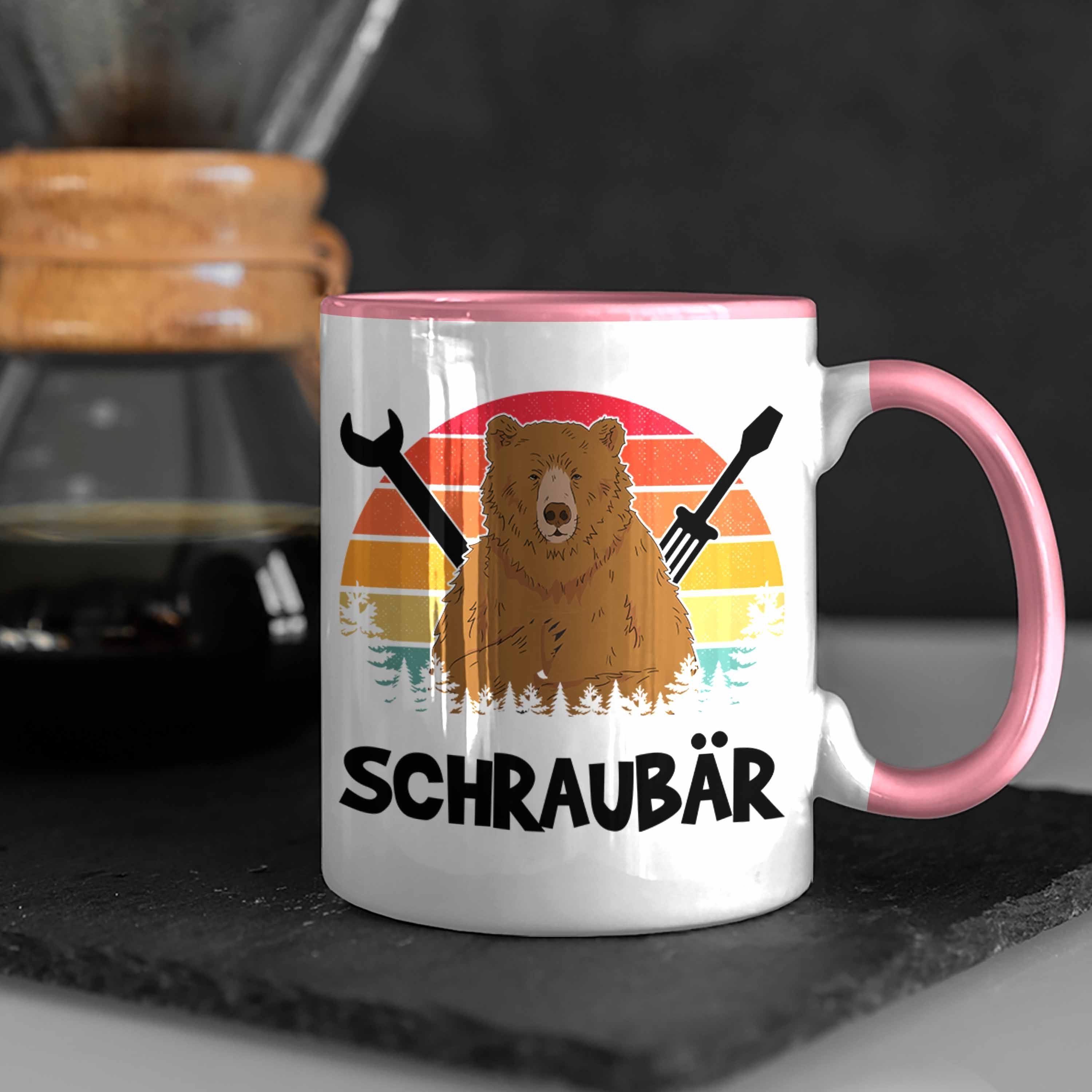 Mechaniker Mechatroniker KFZ Schrauber Trendation Tasse Tasse Schraubär Rosa Gesche Geschenk