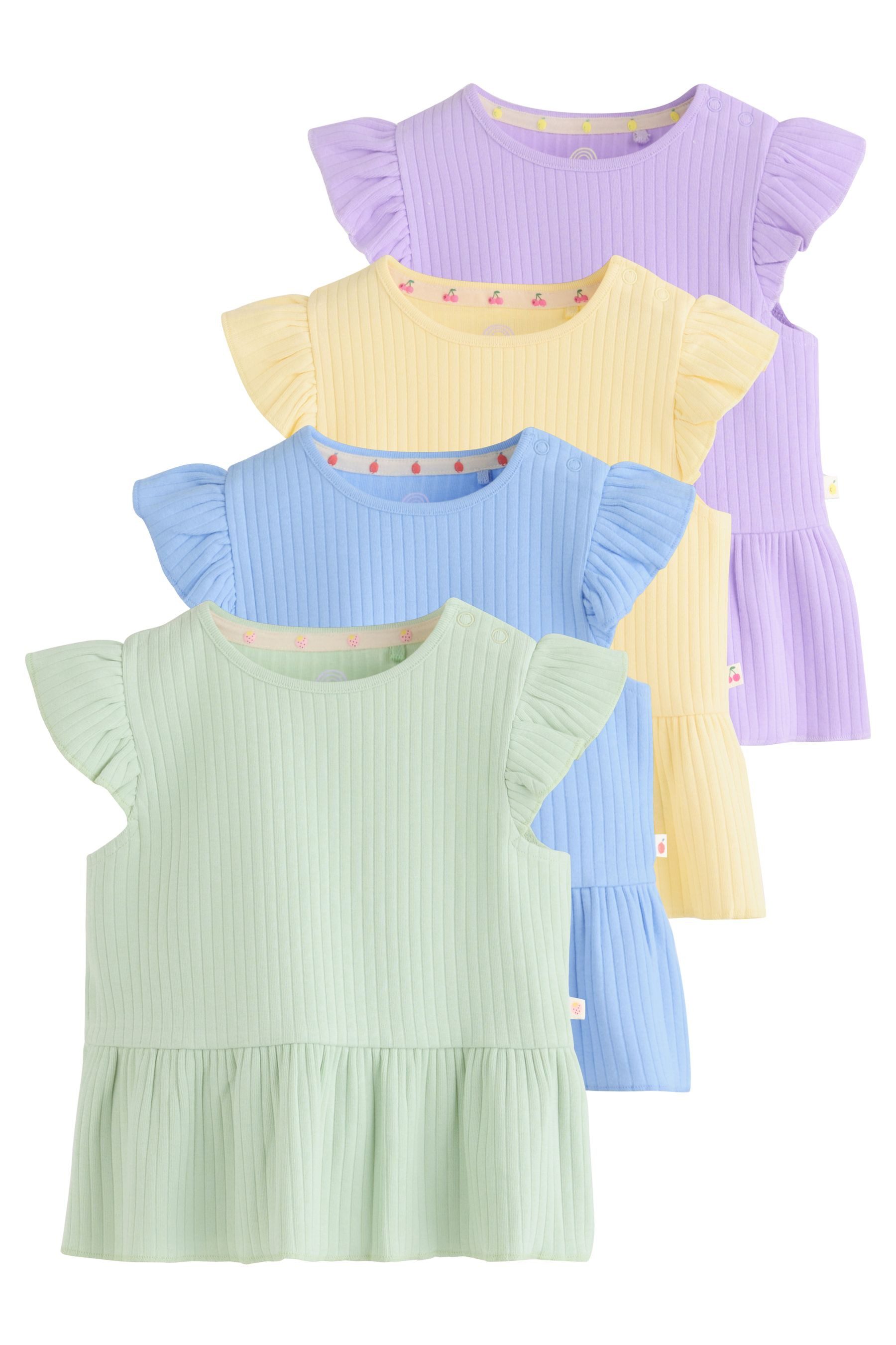 Schößchenshirt T-Shirts mit Schößchen für Babys im 4er-Pack