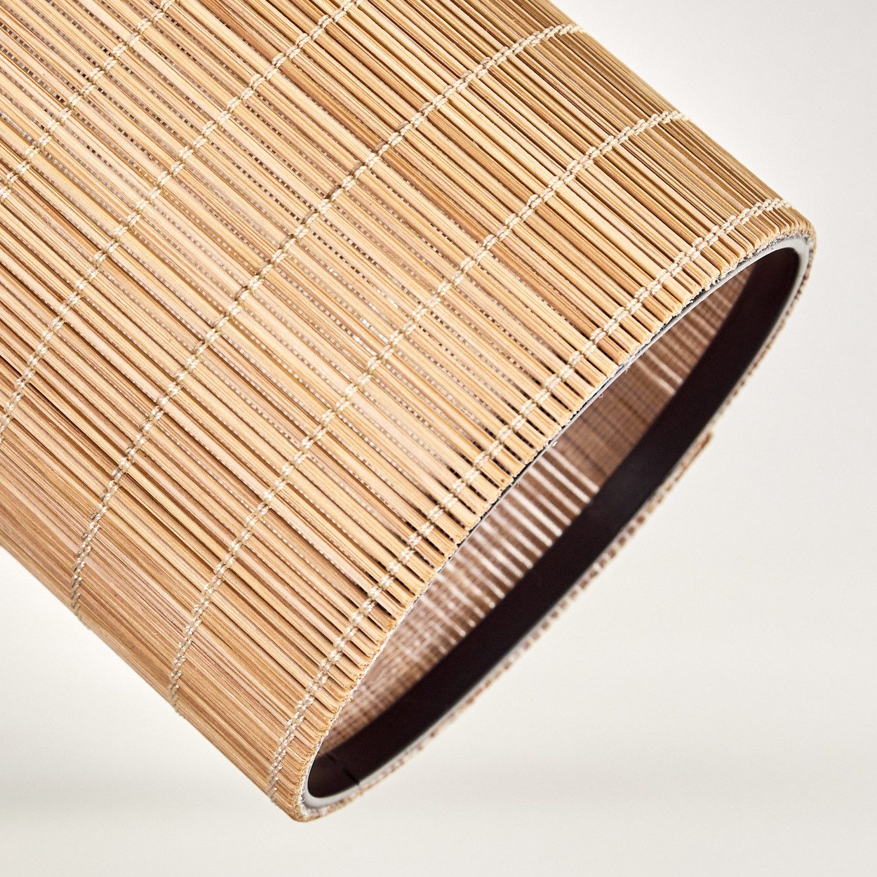 hofstein Wandleuchte Deckenlampe aus Holz/Metall/Bambus in Naturfarben/Chromfarben/Braun, ohne Leuchtmittel, mit verstellbarem Strahler, 1 x E14, ohne Leuchtmittel