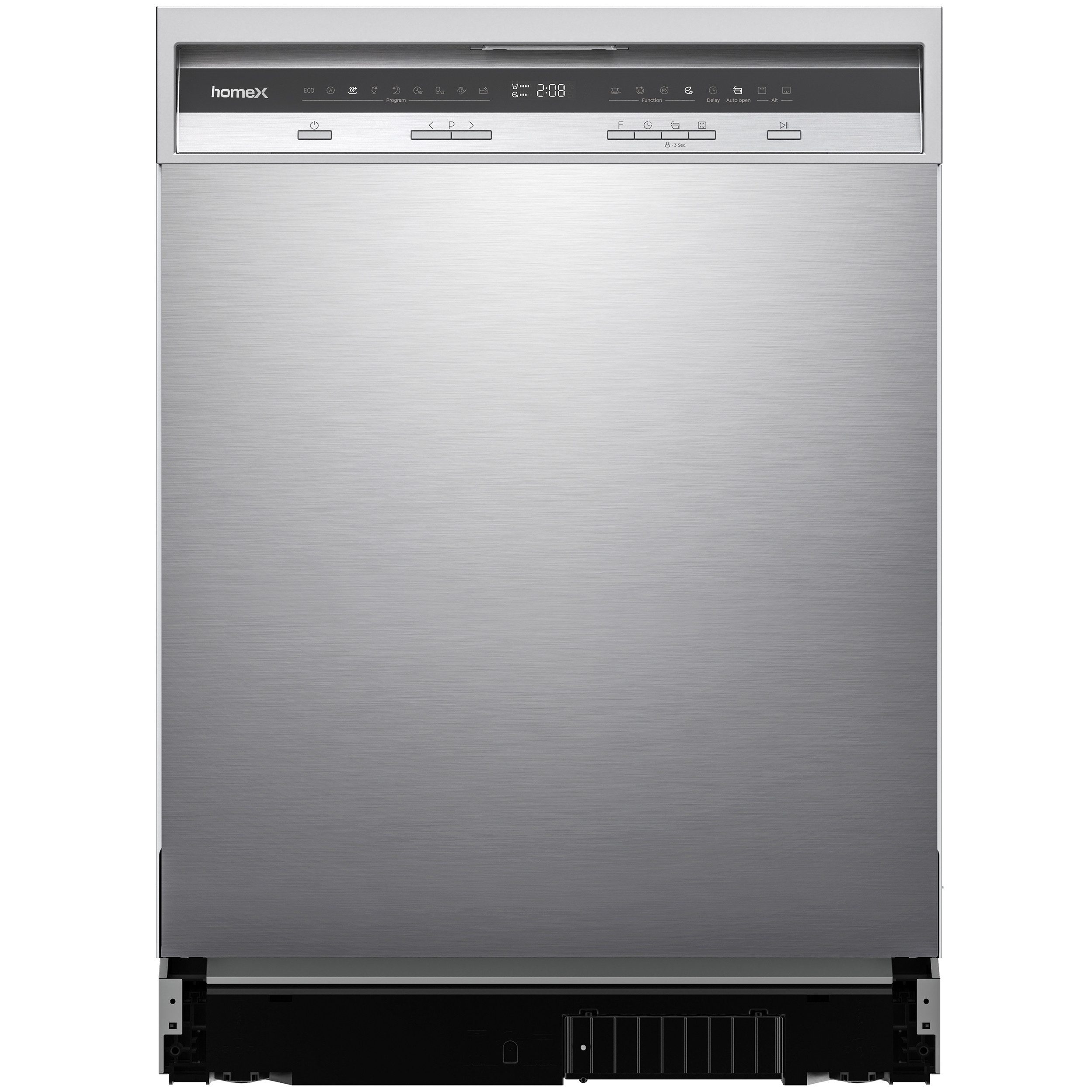 homeX Unterbaugeschirrspüler DWBU601442A, 10 l, 14 Maßgedecke, Spülmaschine 60cm unterbaufähig, 9 Programme, 14 Gedecke, AquaStop