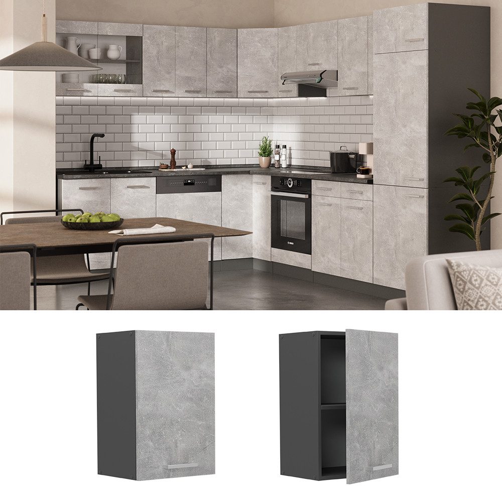 Vicco Hängeschrank R-Line, Beton/Anthrazit, 40 cm günstig online kaufen