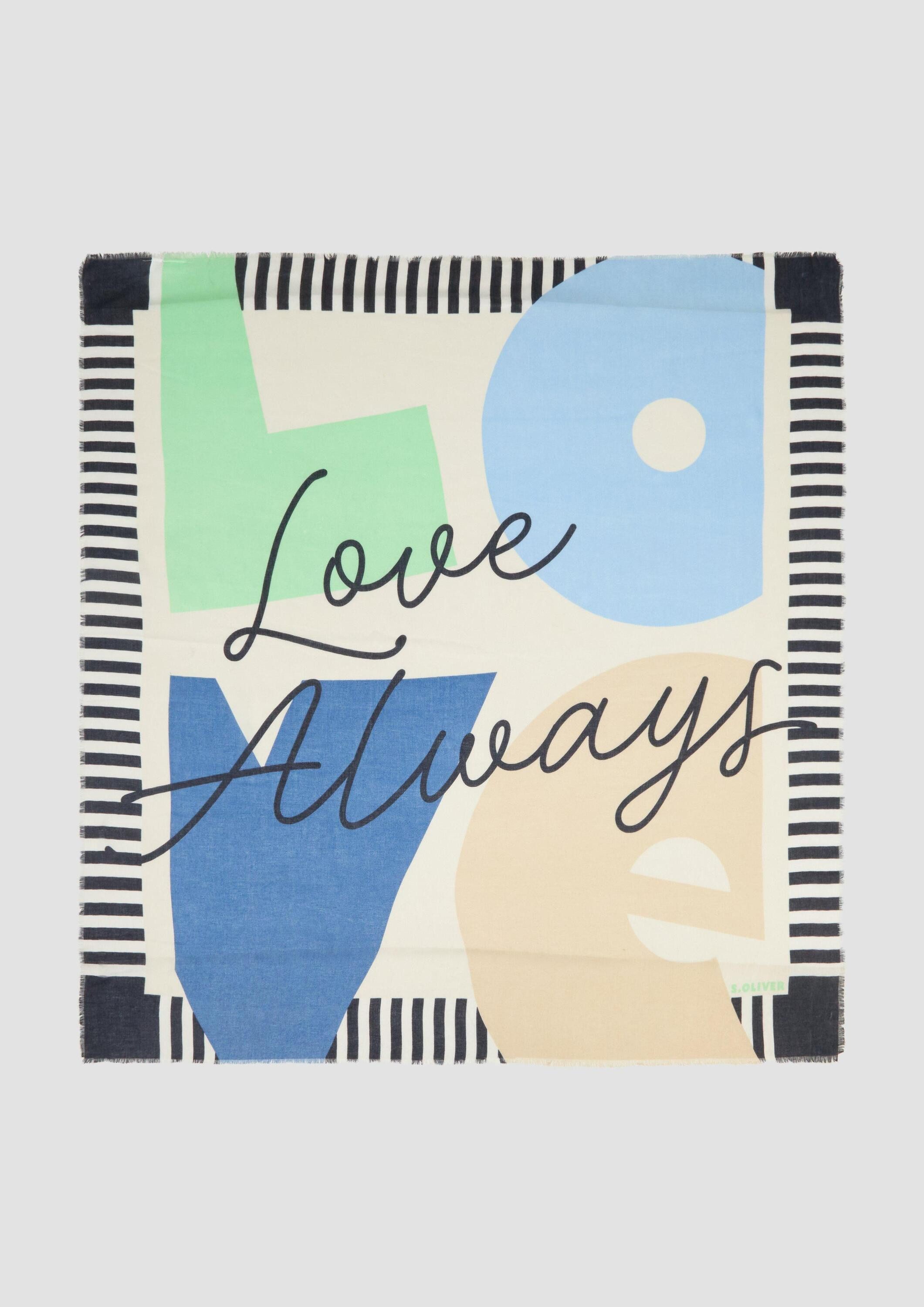s.Oliver Schal Schal, Schal mit Artwork günstig online kaufen