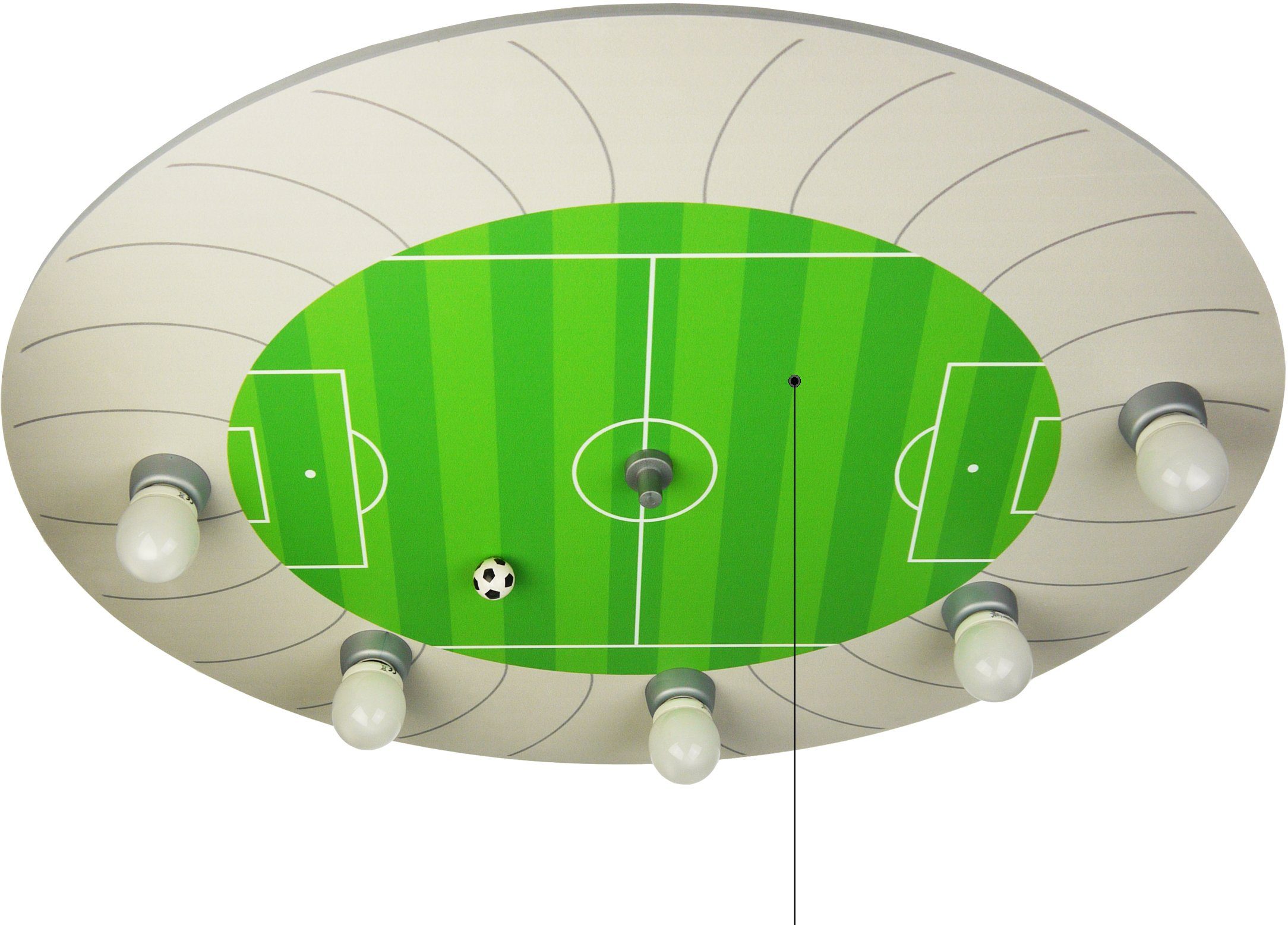 niermann Deckenleuchte Fußball-Stadion, Kinderlampe, Zugschalter mit Schlummerfunktion, Kinderzimmer