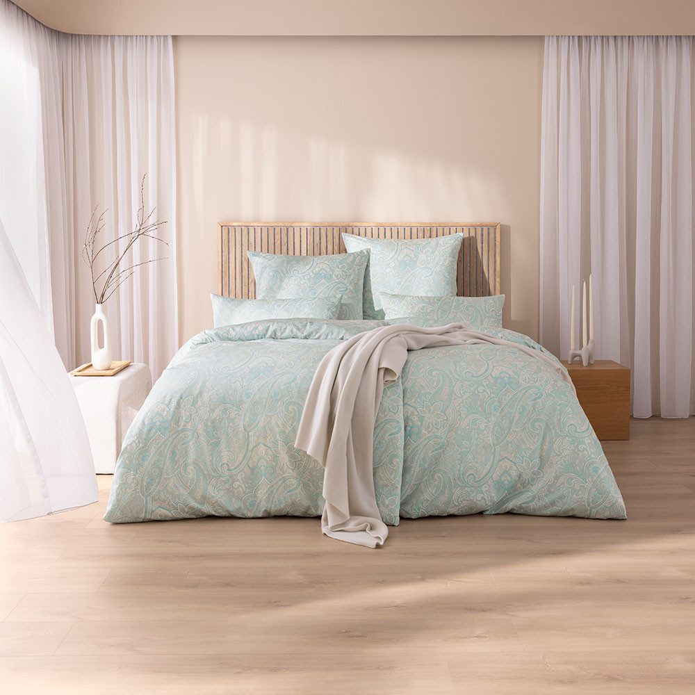 Estella Bettwäsche Judith, Mako-Satin, 3 teilig, Feinster Mako-Satin aus 100% Baumwolle