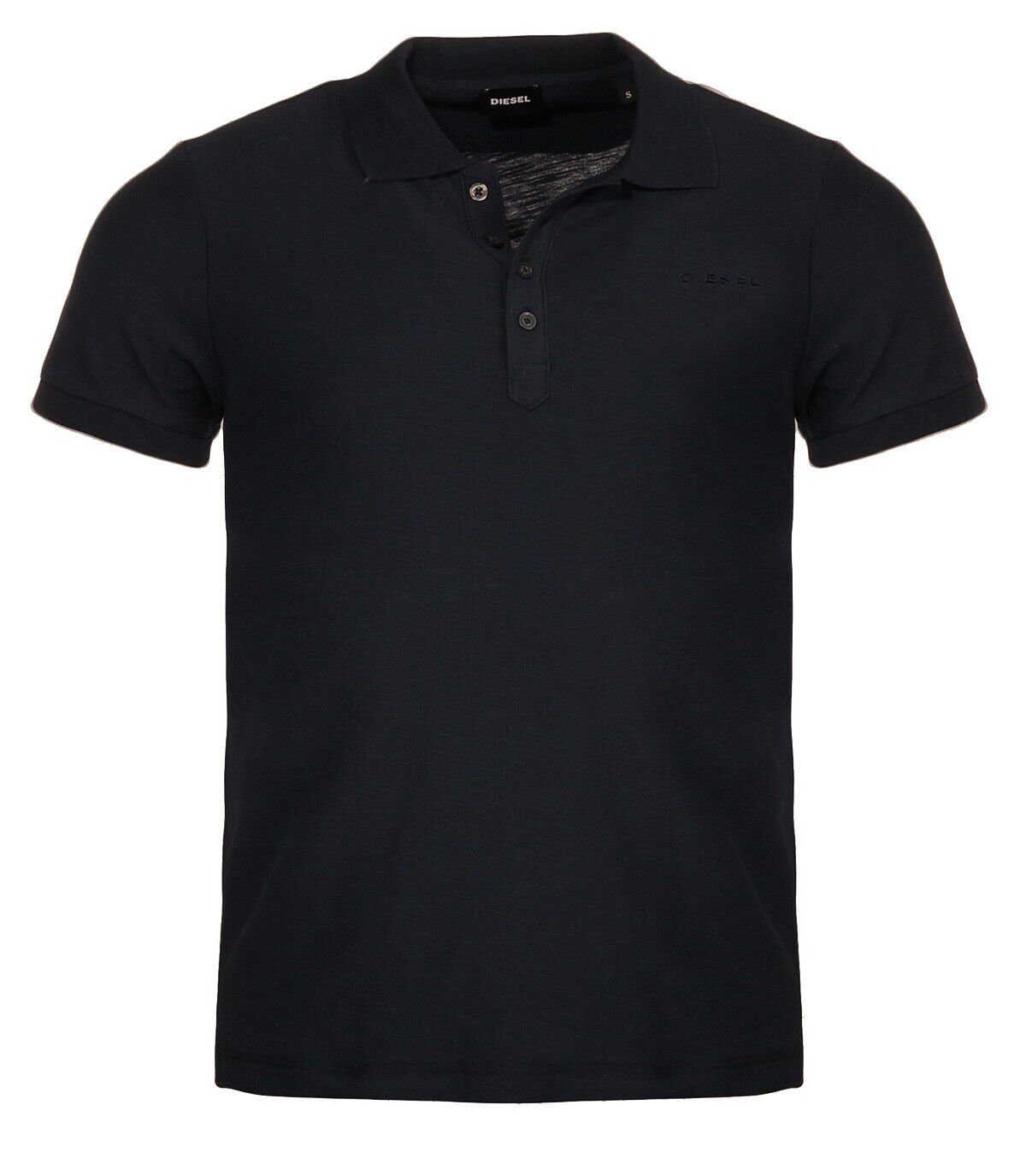 Diesel Poloshirt Diesel Herren Poloshirt T-HEAL-JRS unifarben, mit Rundhalsausschnitt, Labelstitching im Brustbereich