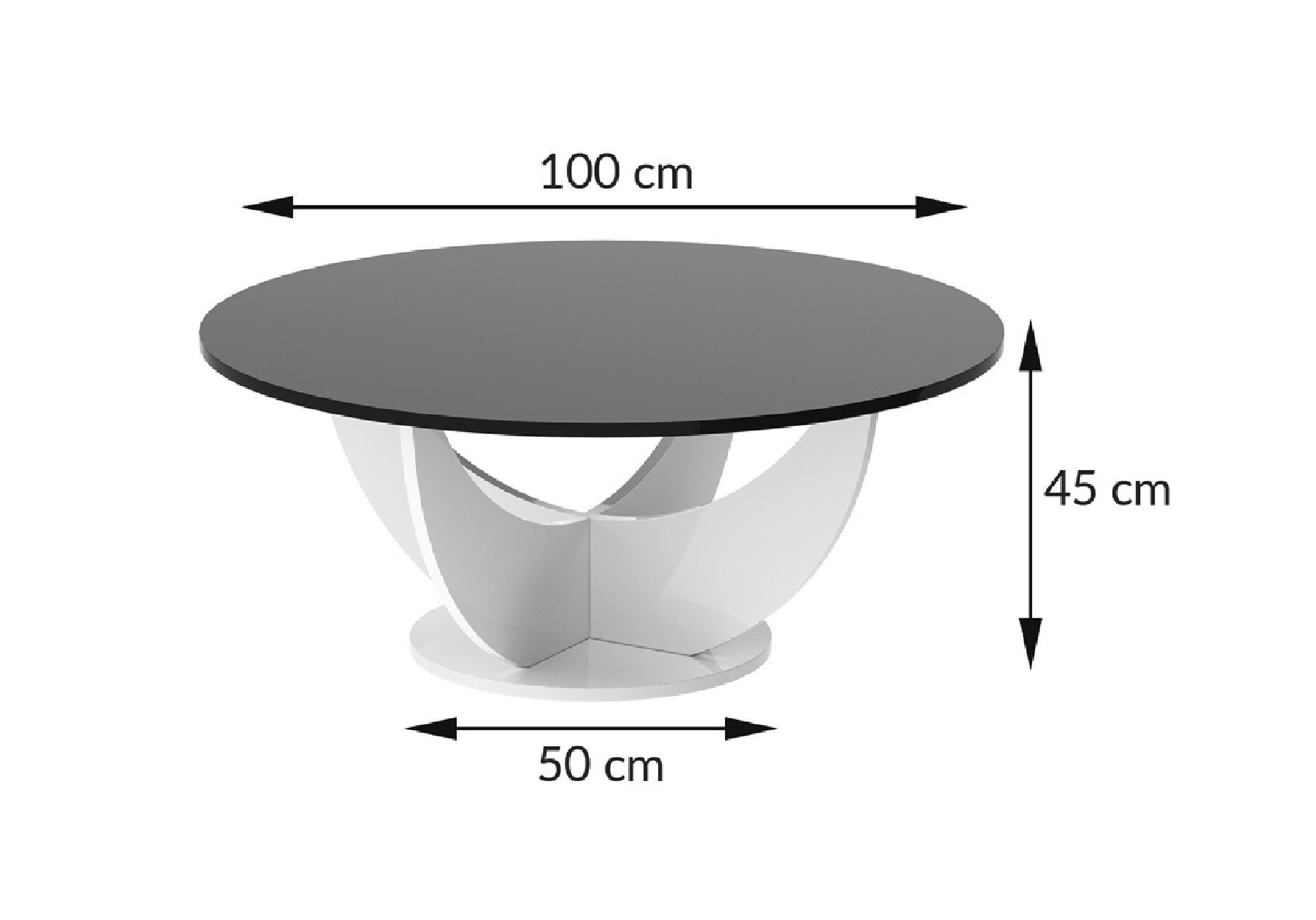 designimpex Couchtisch Design HRC-111 Wohnzimmertisch Rund günstig online kaufen