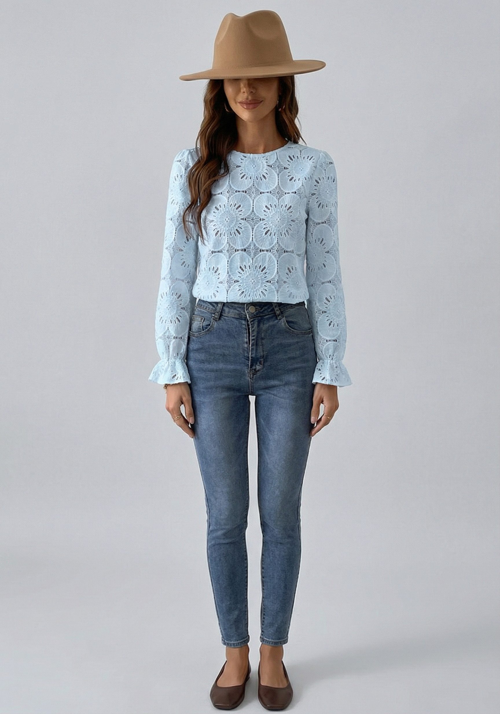 Cupshe Blusentop Romantisches Strick Top aus Spitze