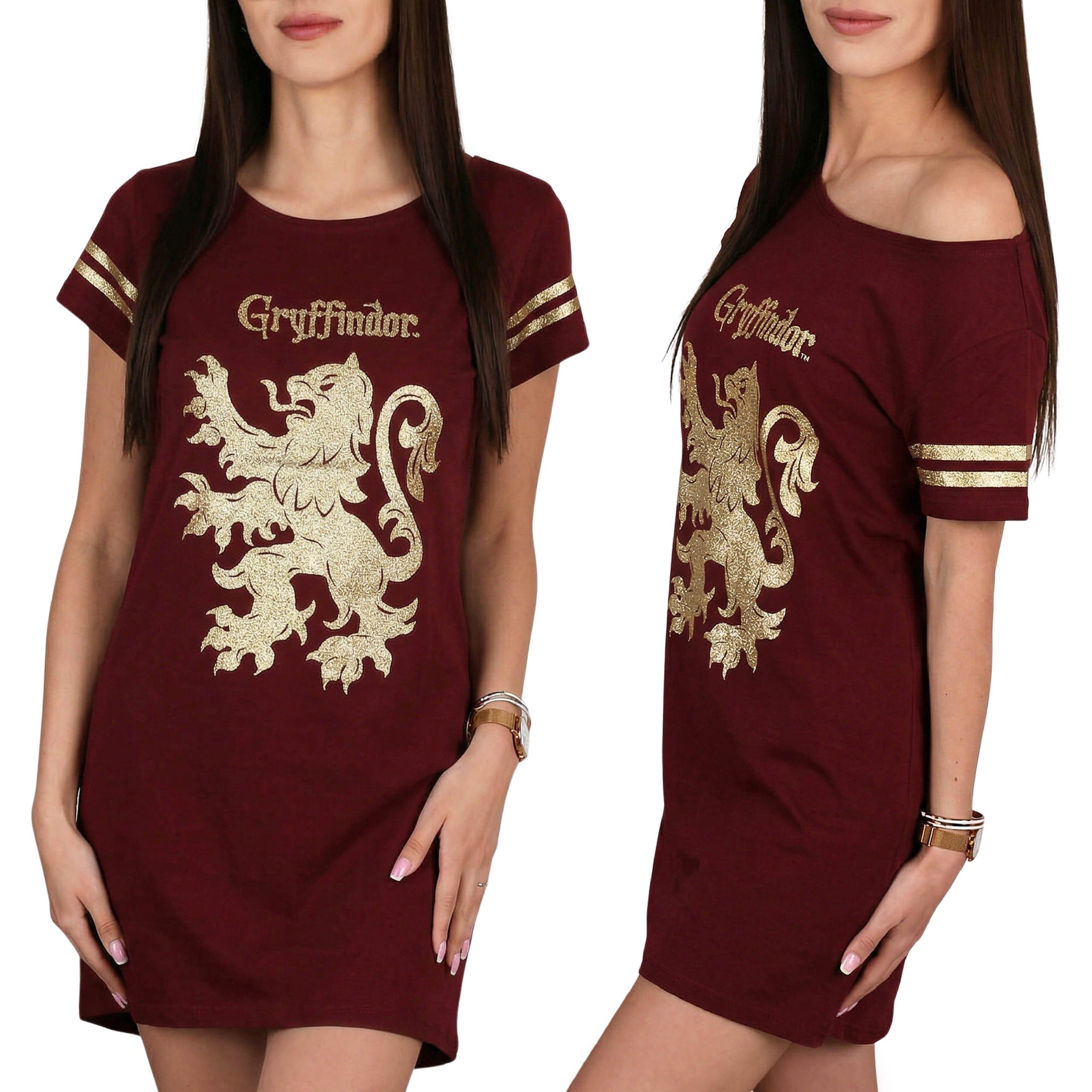 Harry Potter Nachthemd Harry Potter Damen-Nachthemd Gryffindor aus Baumwolle