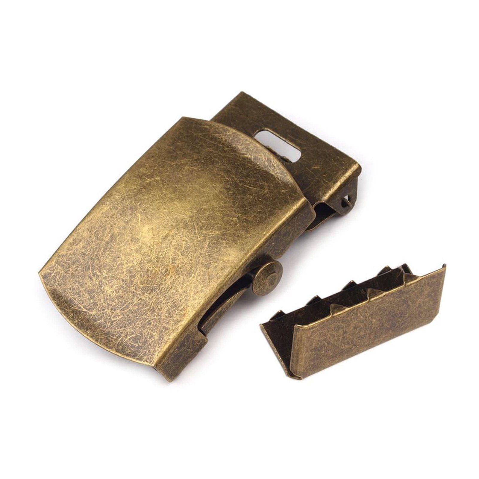 maDDma 1 Gürtelschnalle aus Metall mit Endstück Koppelschließe Gurtstecker (Einzeln, 1-tlg), 30mm